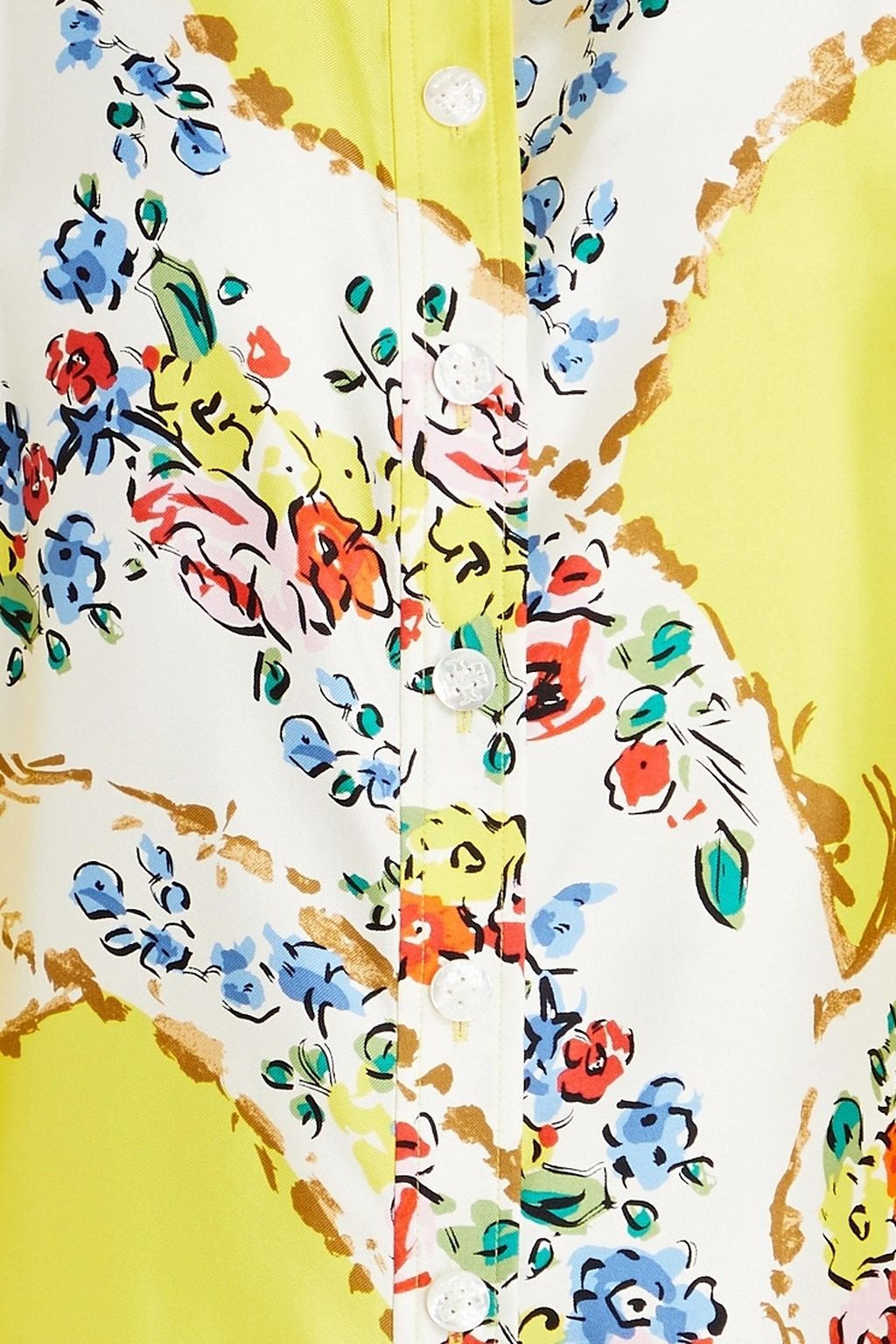 TORY BURCH Floral-print silk-twill shirt