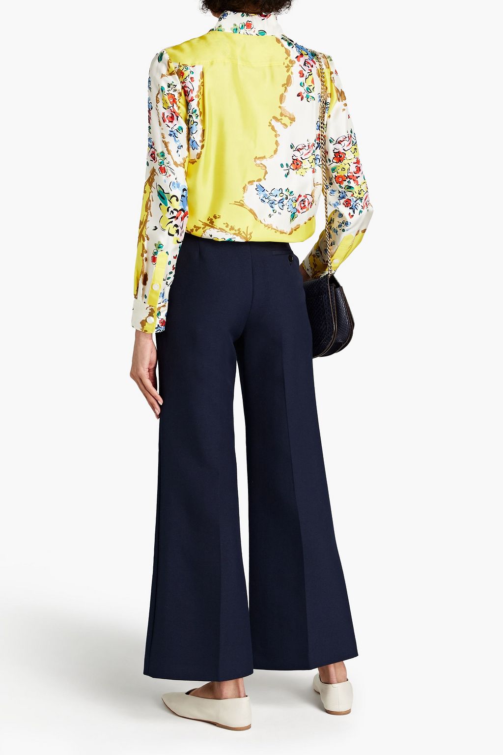 TORY BURCH Floral-print silk-twill shirt