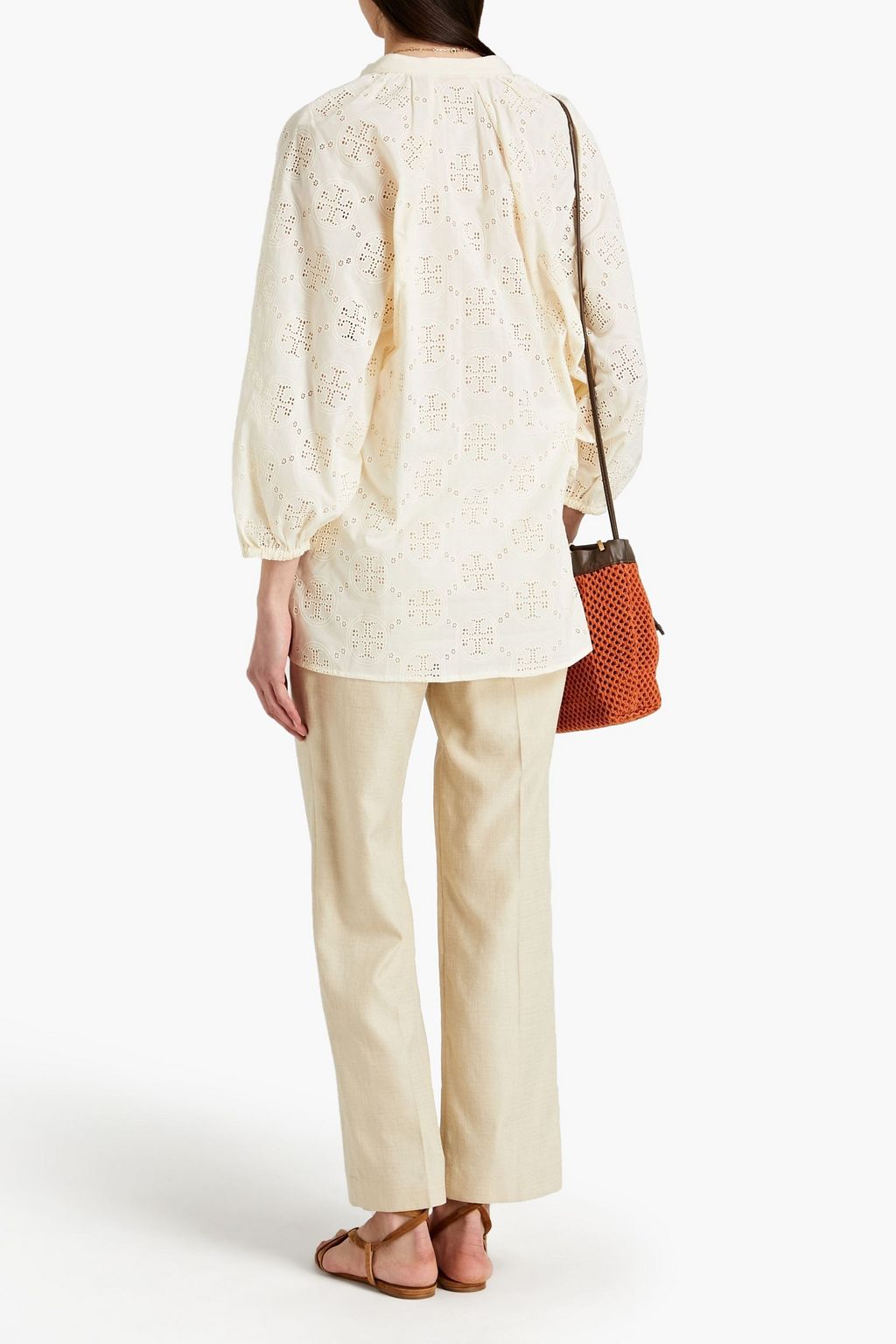 TORY BURCH Broderie anglaise cotton tunic