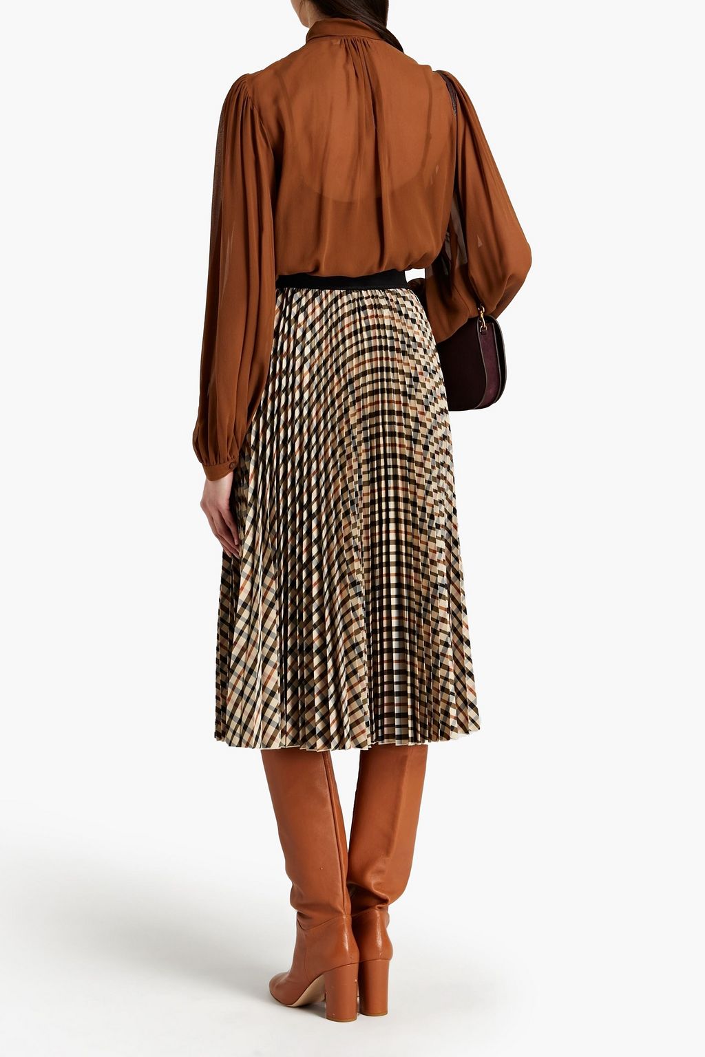 TORY BURCH Pussy-bow silk-chiffon blouse