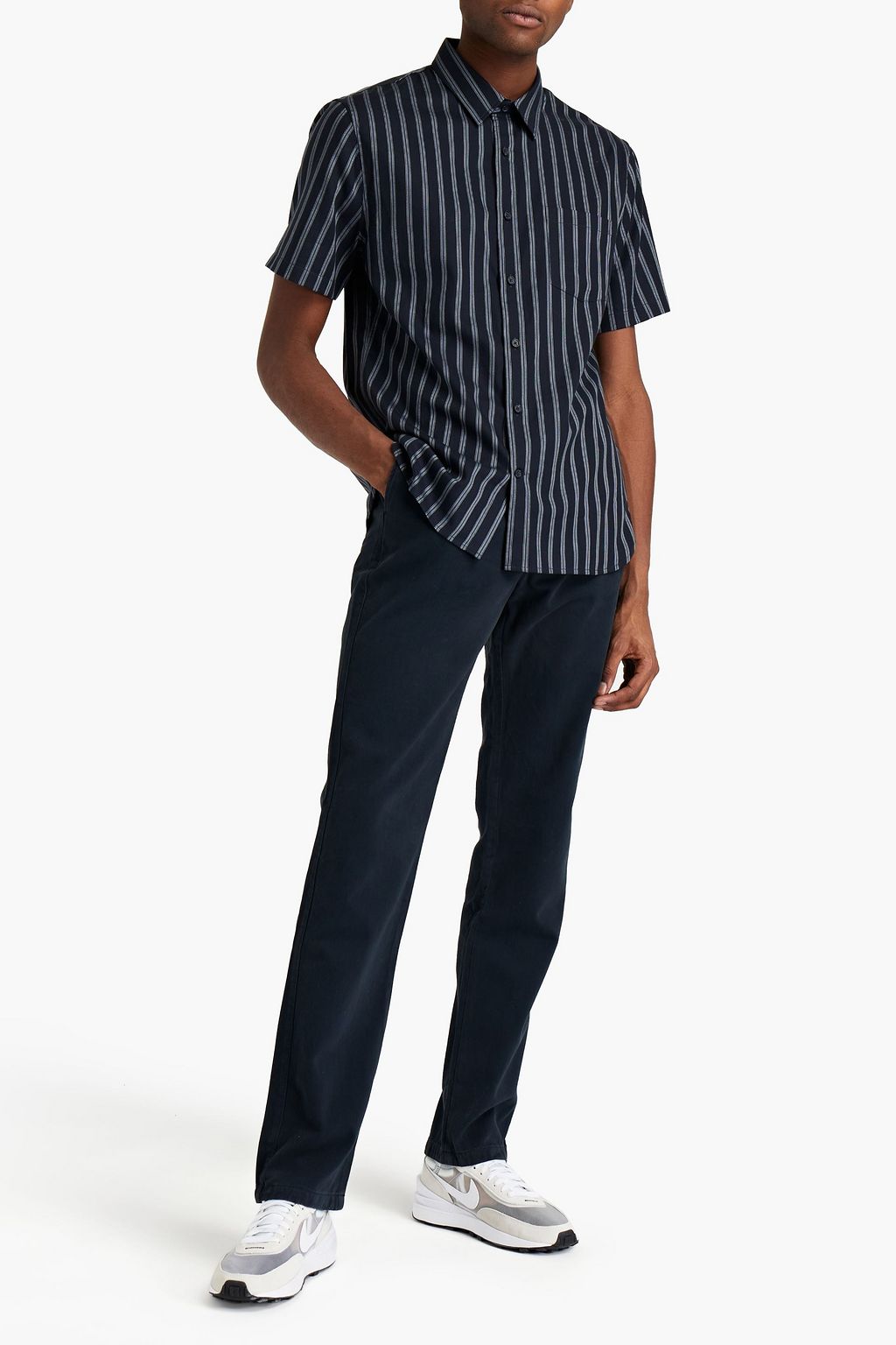 7 FOR ALL MANKIND Cotton and cashmere-blend twill chinos