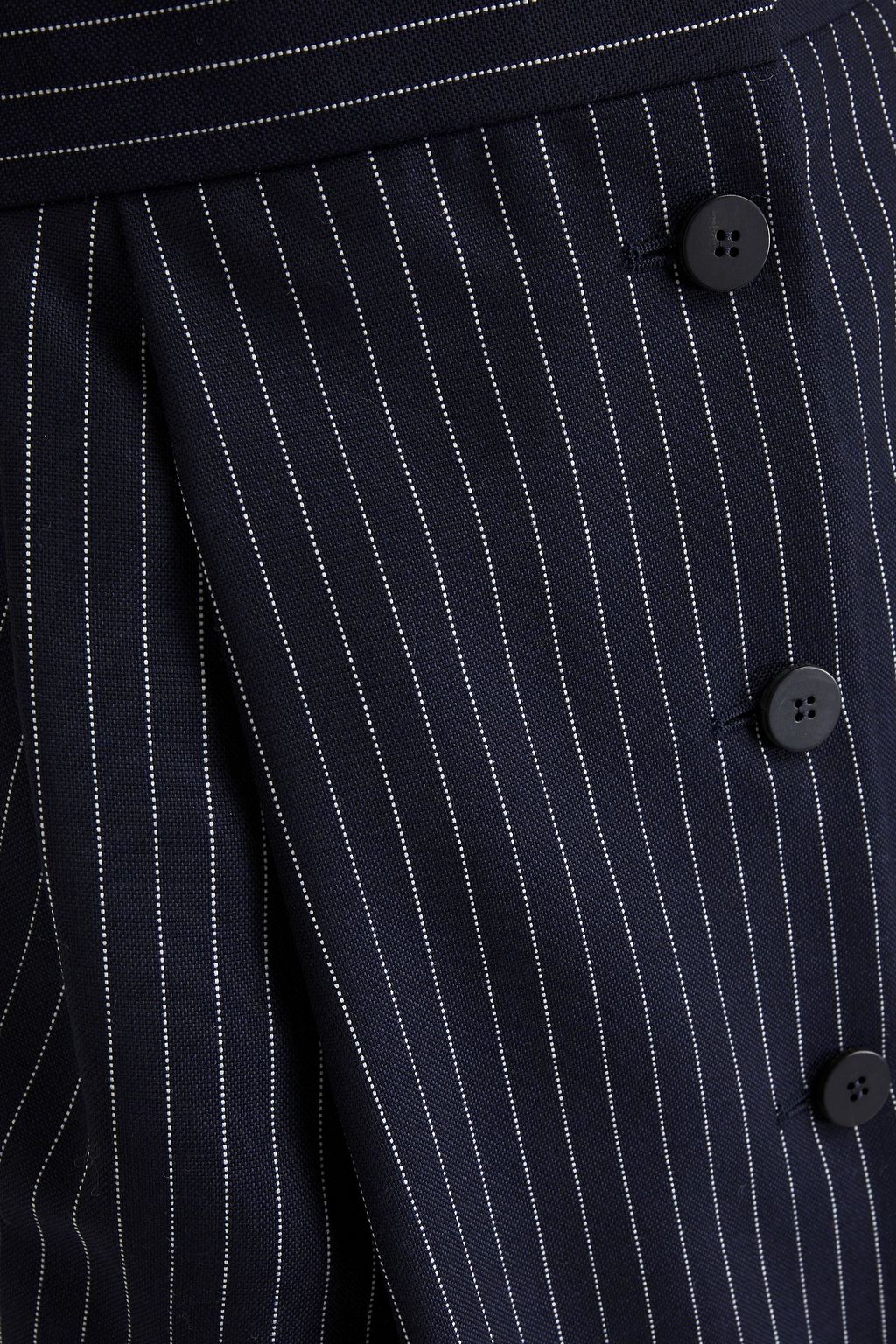 CHLOÉ Pleated pinstriped wool skirt