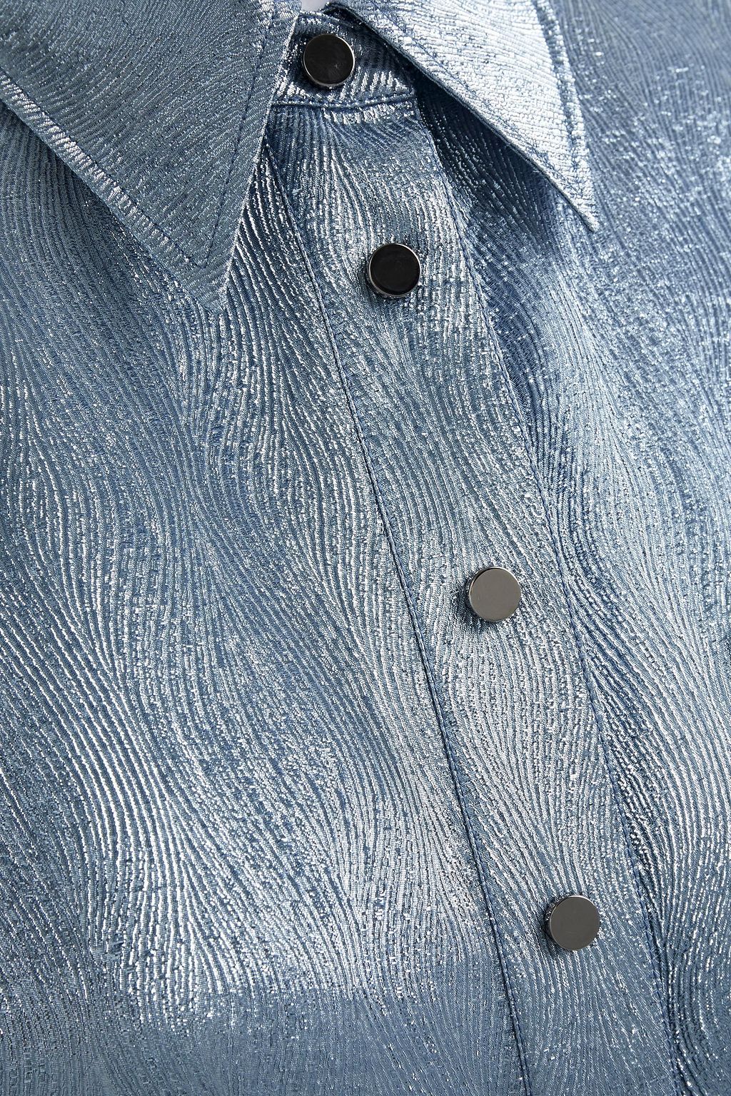 CHLOÉ Metallic silk-cloqué shirt