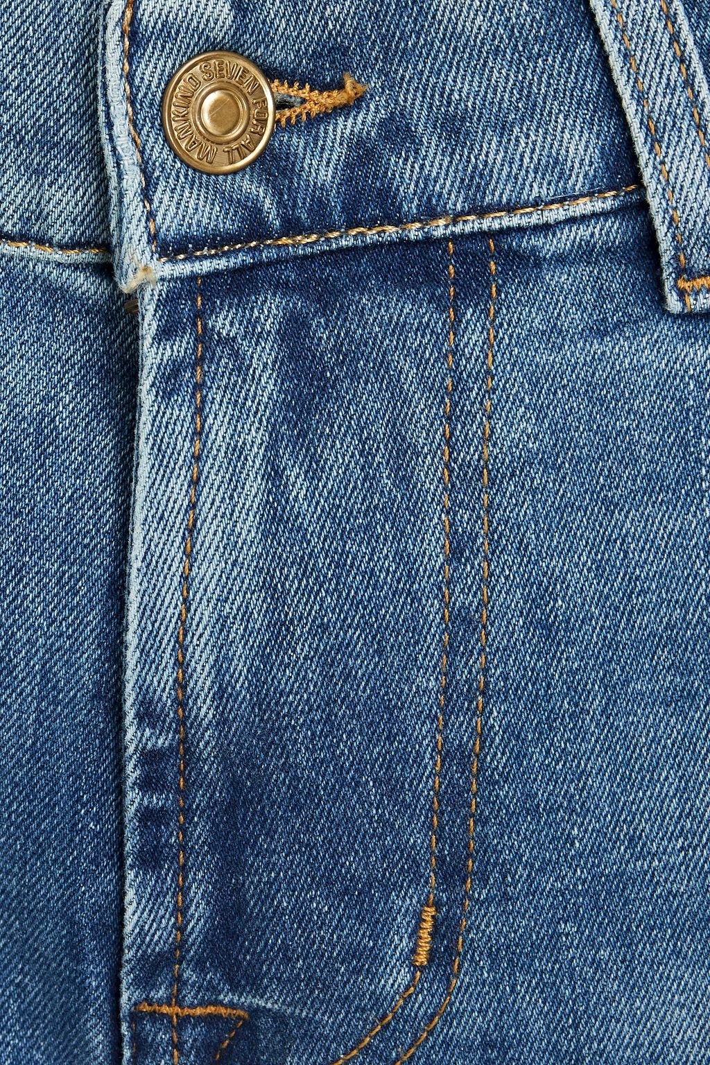 7 FOR ALL MANKIND Slim-fit faded denim jeans