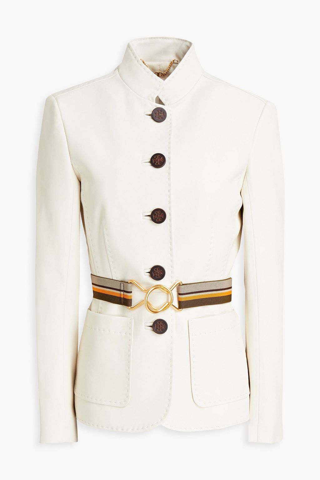 TORY BURCH Sargent Pepper belted leather jacket | Sale up to 70% off | THE  OUTNET