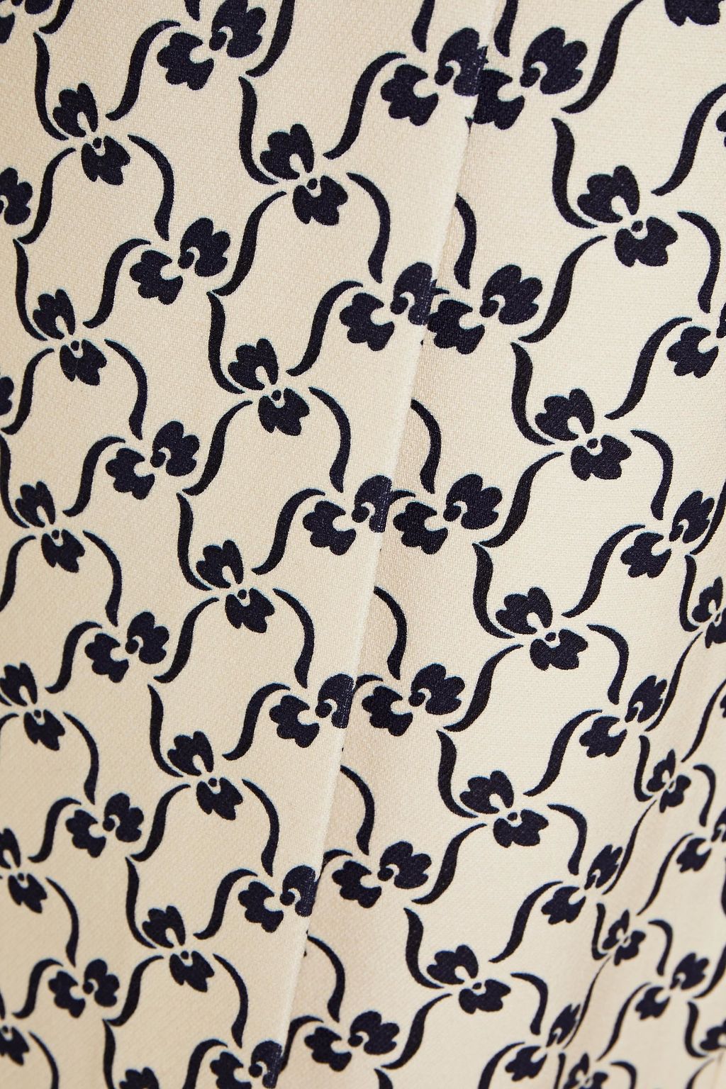 TORY BURCH Embellished printed crepe pencil skirt
