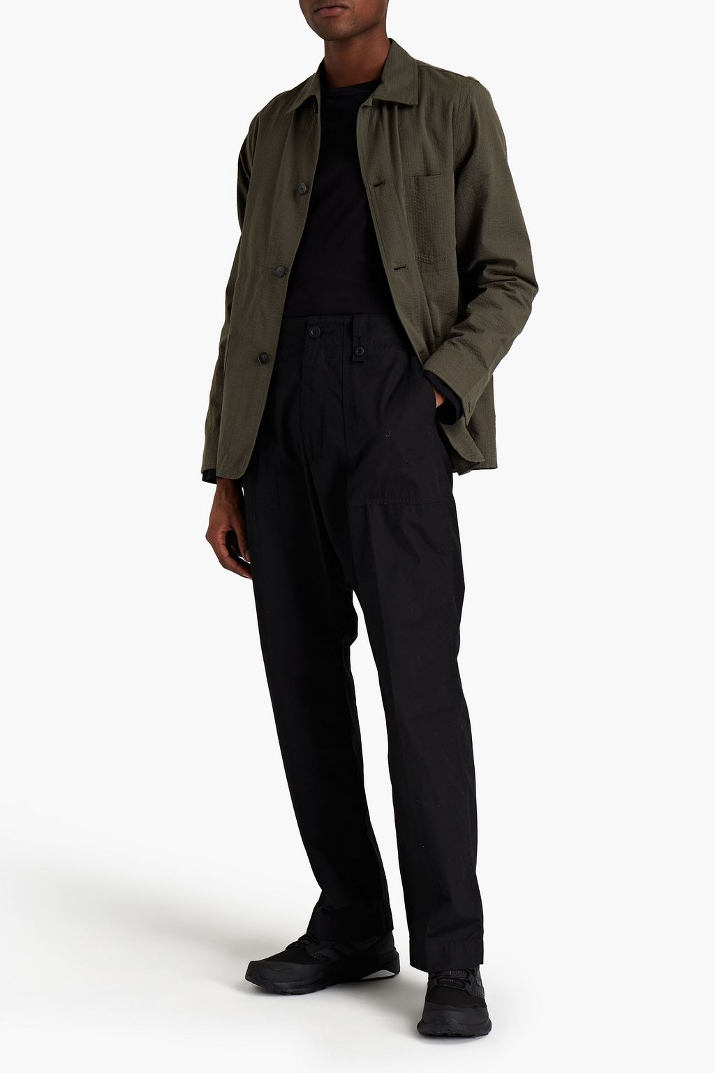 SNOW PEAK Belted shell track pants