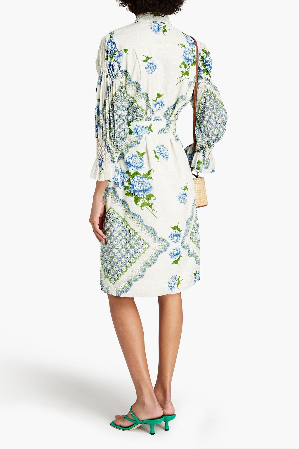 TORY BURCH Floral-print cotton-mousseline shirt dress