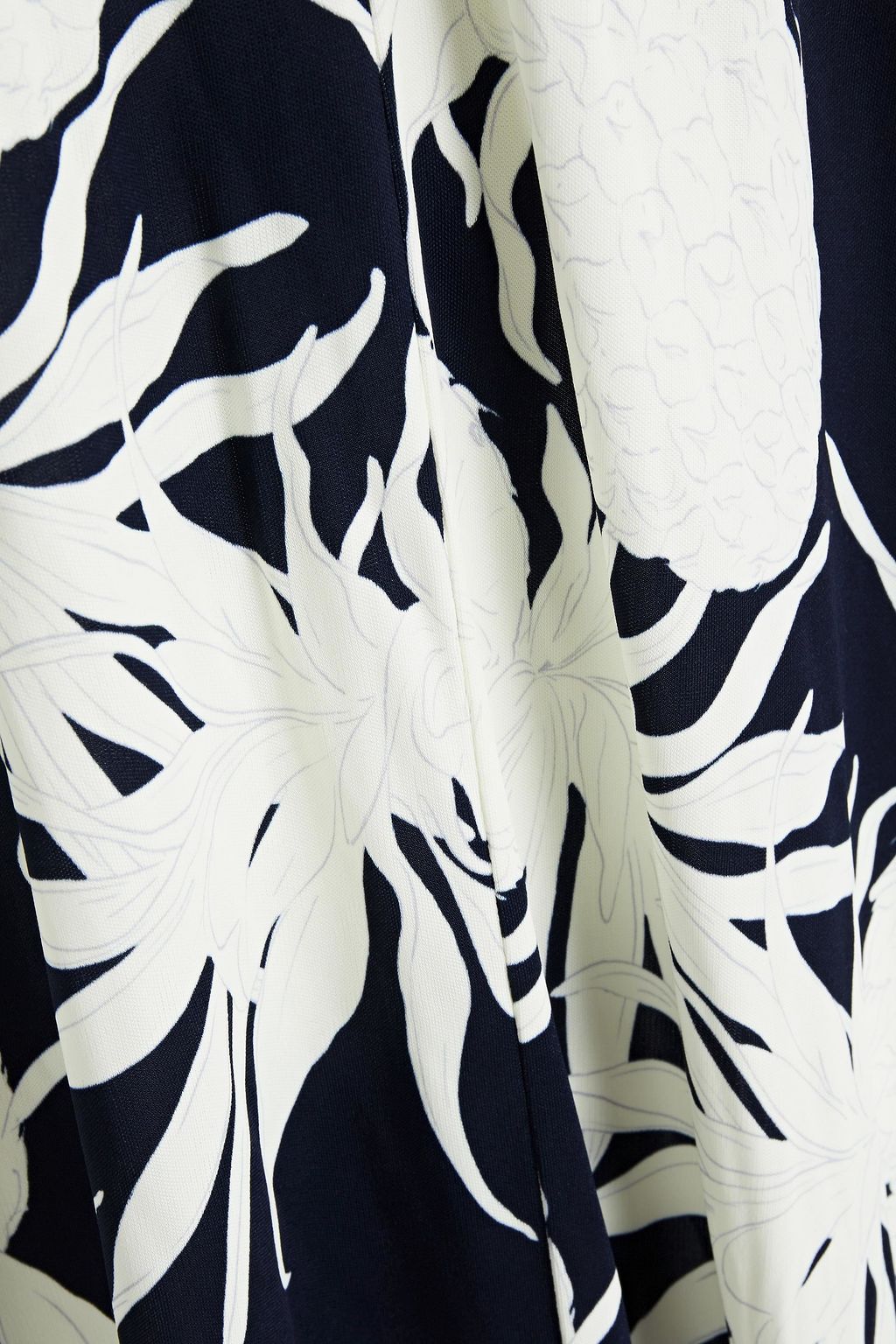 OSCAR DE LA RENTA Printed satin-jersey kaftan