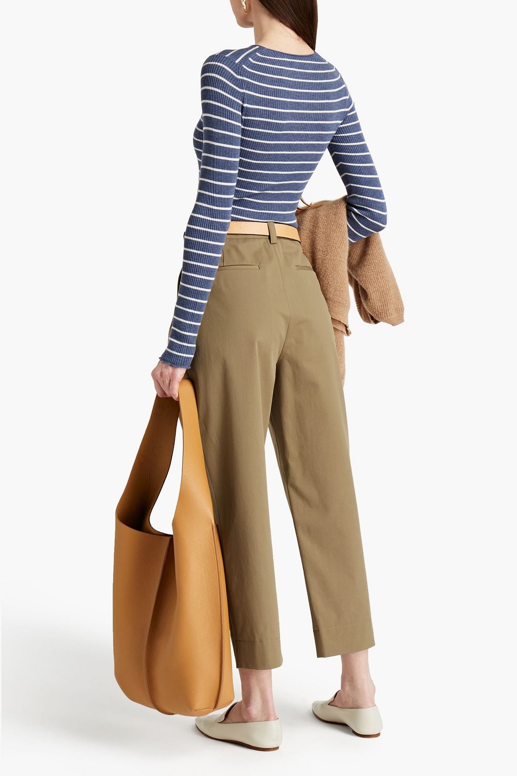 SEE BY CHLOÉ Cropped cotton-blend gabardine tapered pants