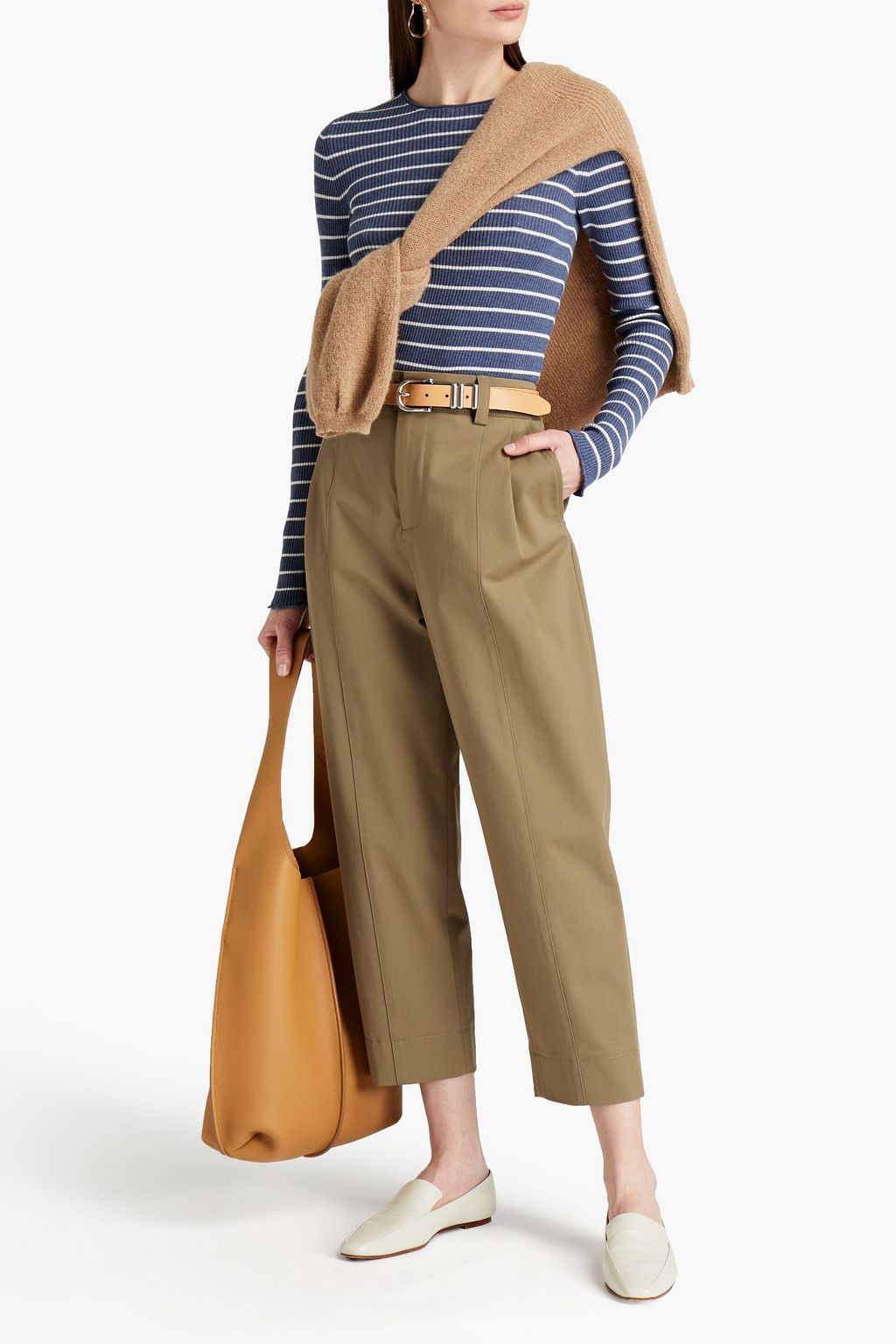 SEE BY CHLOÉ Cropped cotton-blend gabardine tapered pants