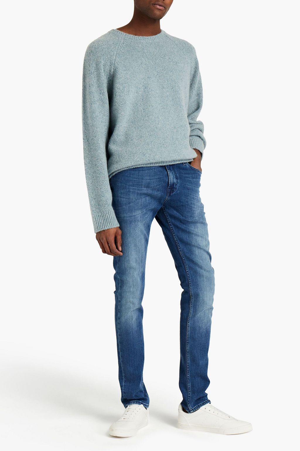 7 FOR ALL MANKIND Ronnie skinny-fit faded denim jeans