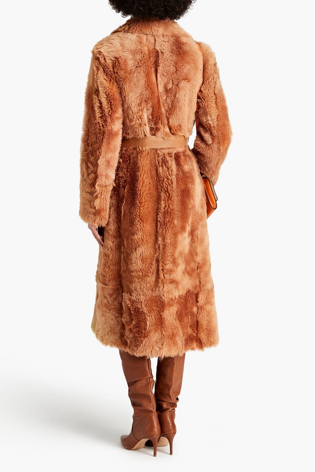 CHLOÉ Belted shearling coat