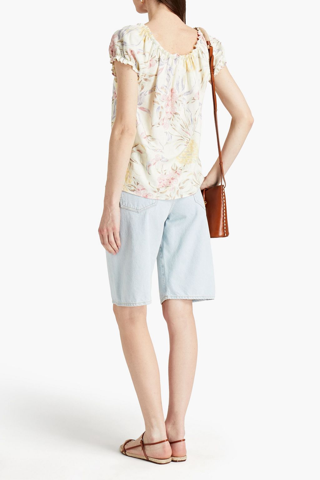 SEE BY CHLOÉ Printed ramie and cotton-blend top
