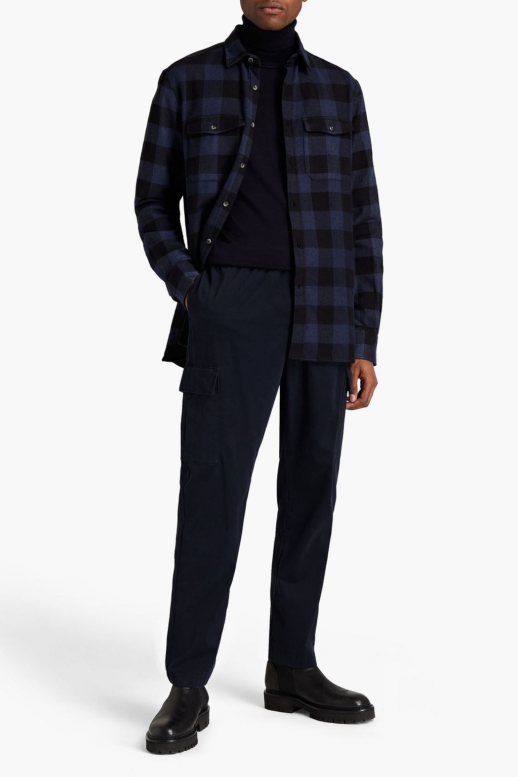 7 FOR ALL MANKIND Cotton-blend sateen cargo pants