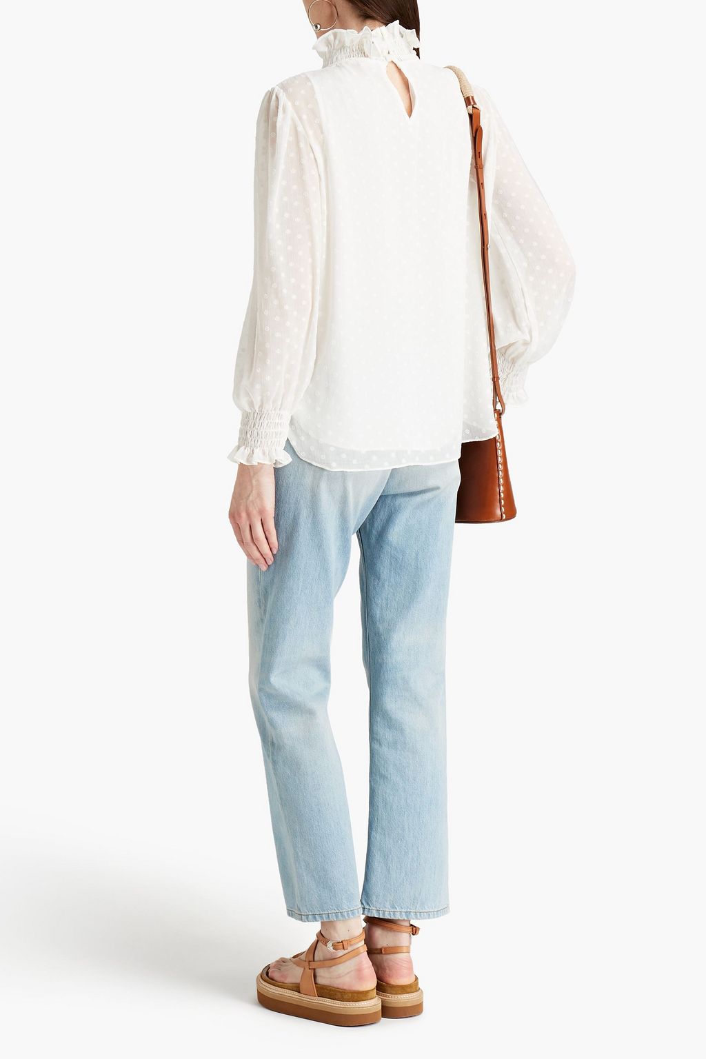 SEE BY CHLOÉ Shirred crepon blouse