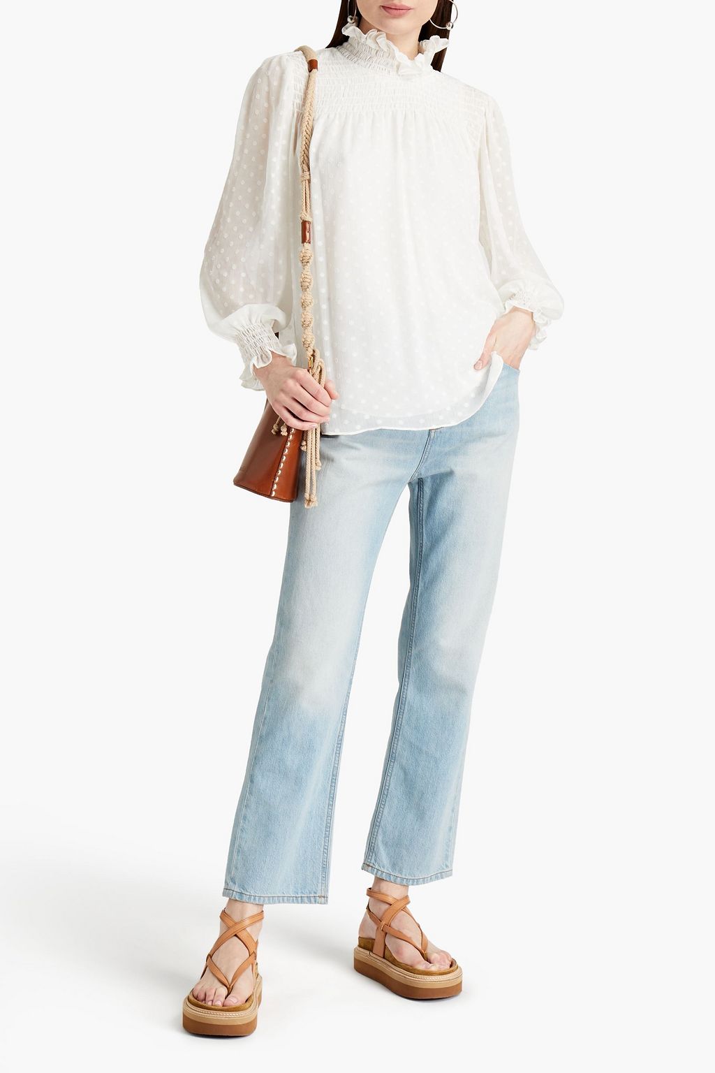 SEE BY CHLOÉ Shirred crepon blouse