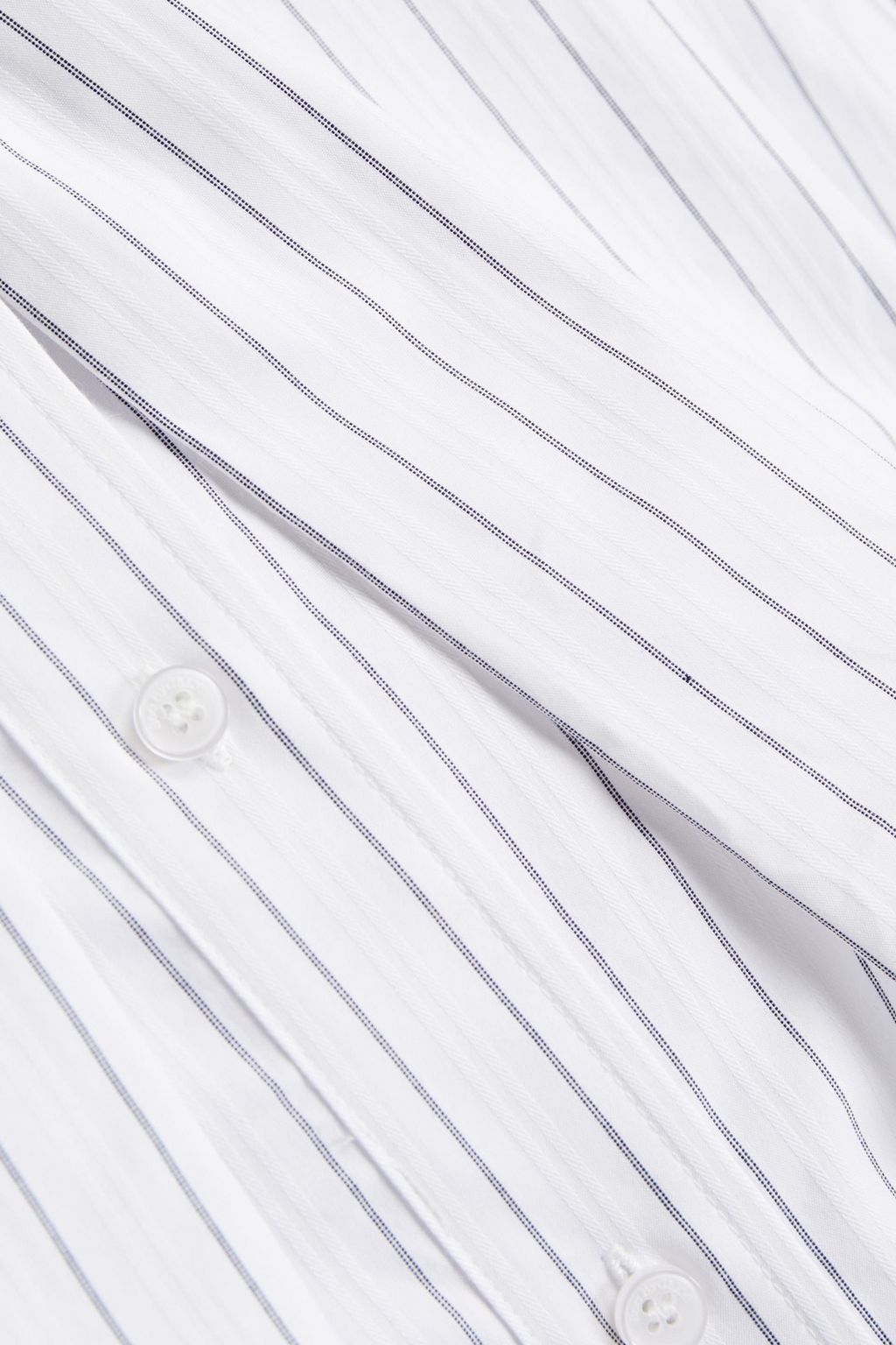 SEE BY CHLOÉ Crochet-trimmed striped cotton-poplin shirt