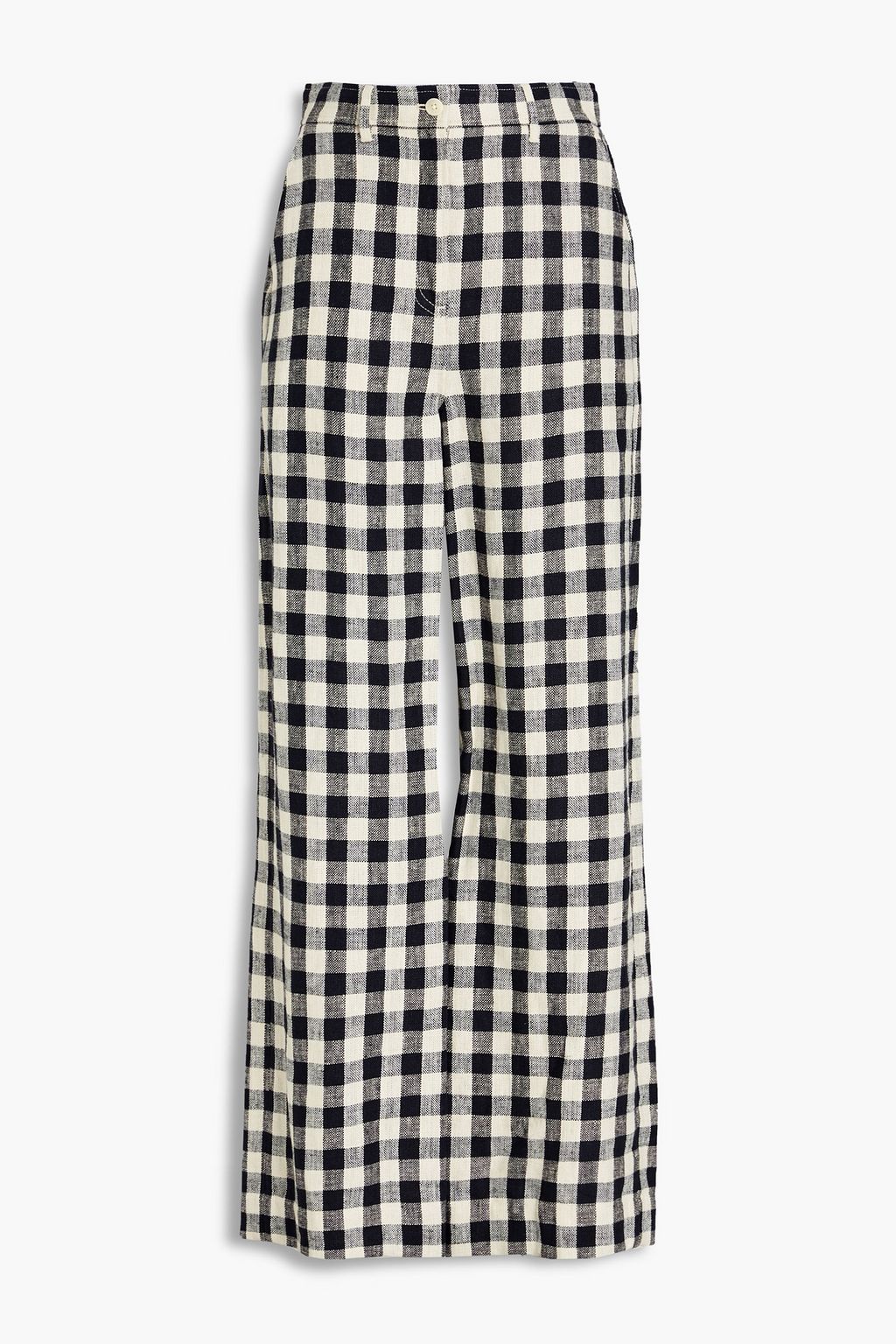 TORY BURCH Gingham linen wide-leg pants | Sale up to 70% off | THE OUTNET