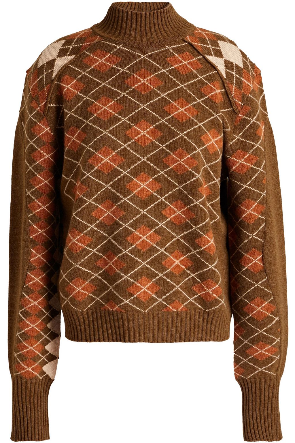 Argyle turtleneck sweater deals