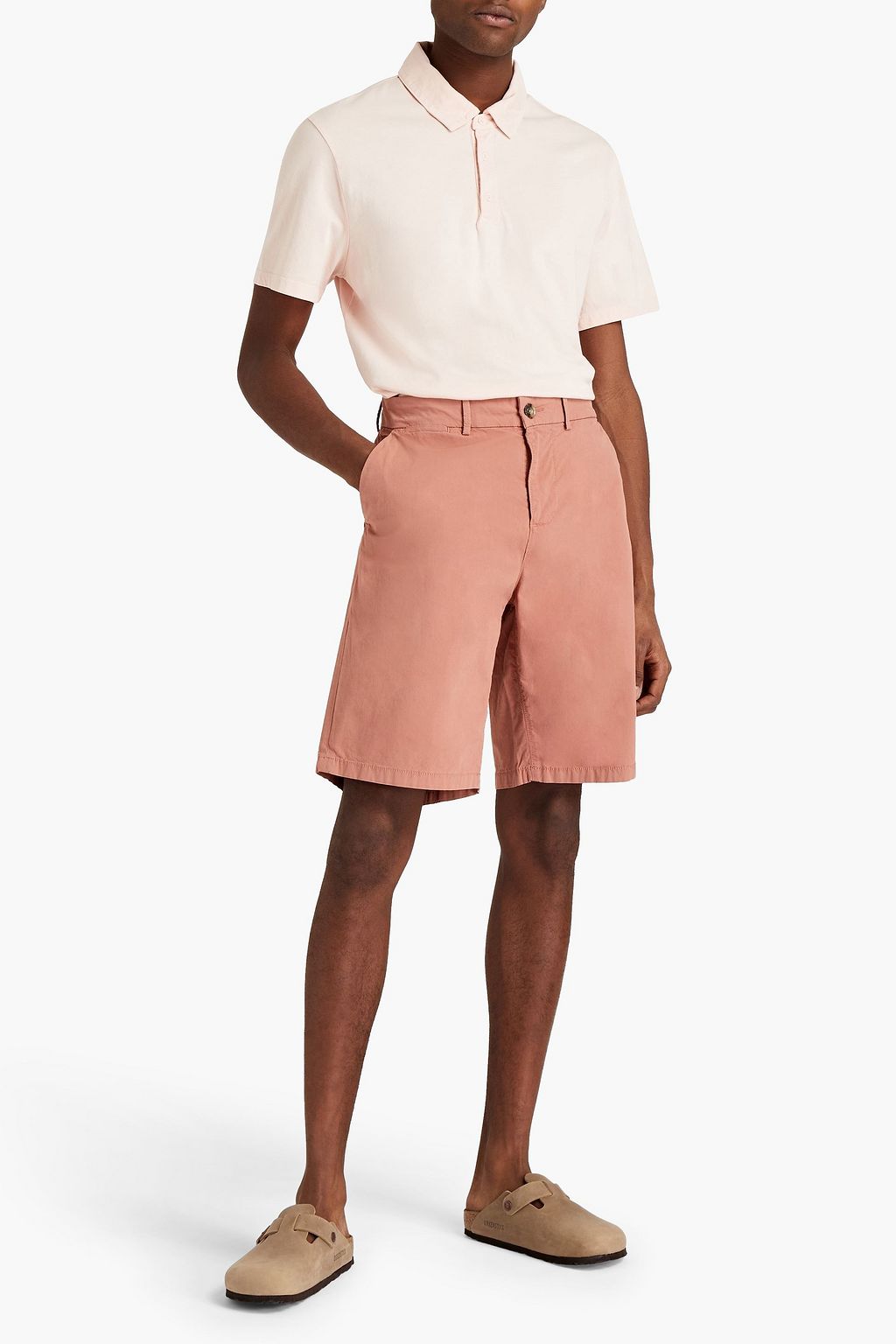 7 FOR ALL MANKIND Slimmy cotton-blend poplin shorts