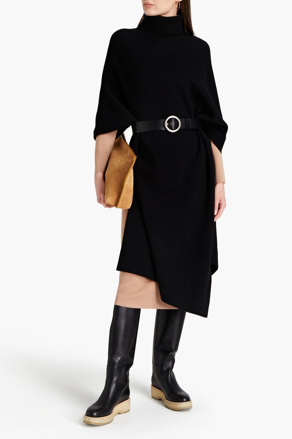 CHLOÉ Asymmetric cashmere poncho