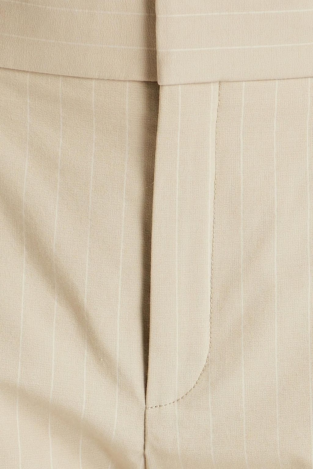 CHLOÉ Cropped pinstriped cotton-blend straight-leg pants