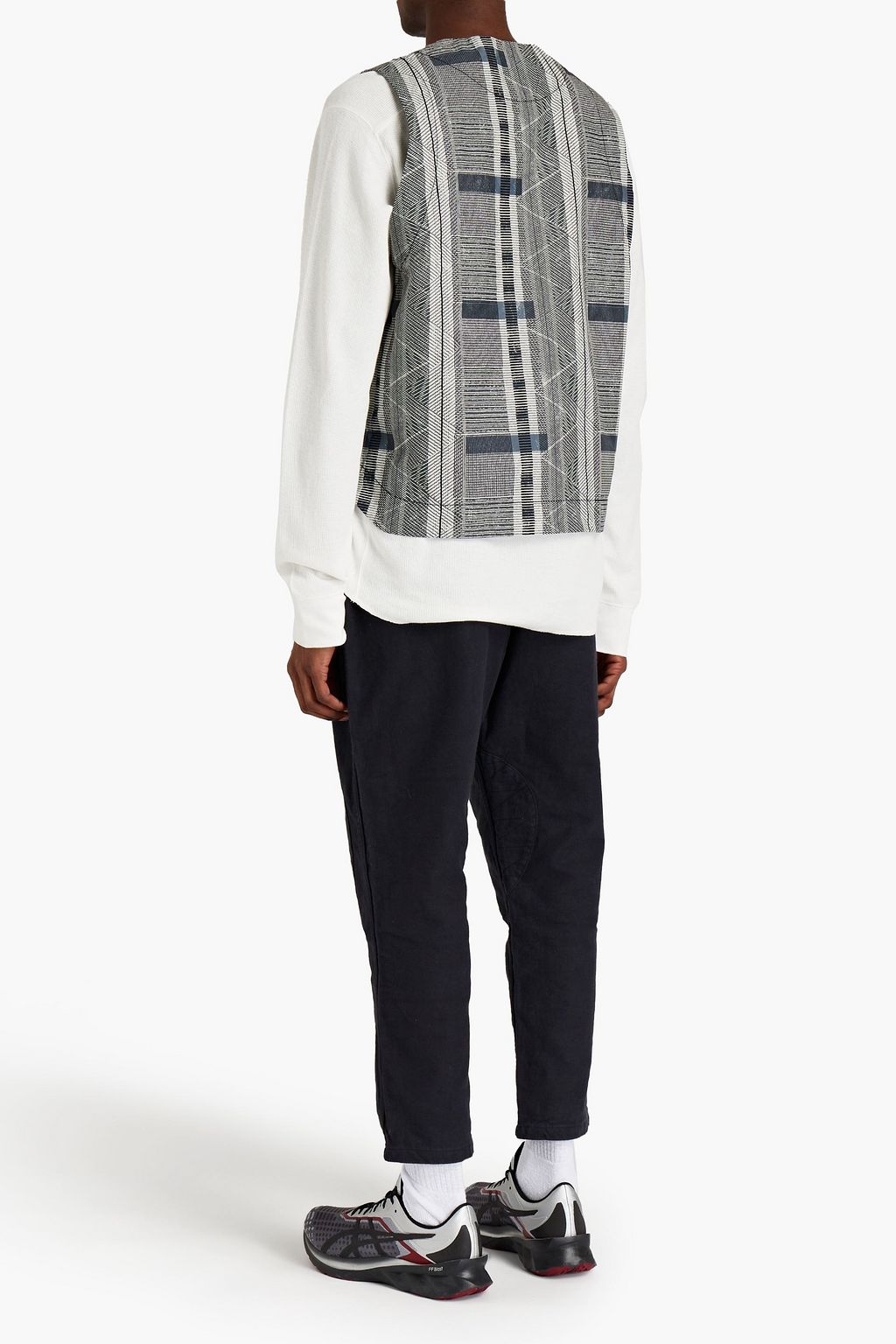 SNOW PEAK Printed cotton-blend canvas waistcoat