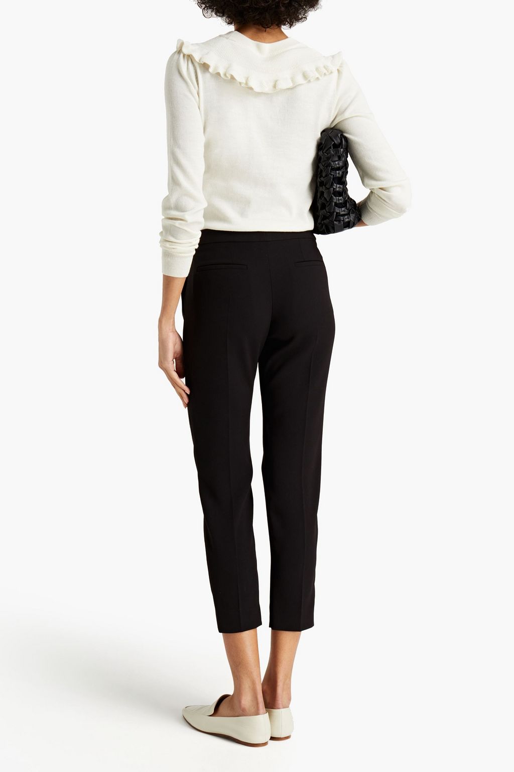 CHLOÉ Cropped crepe slim-leg pants
