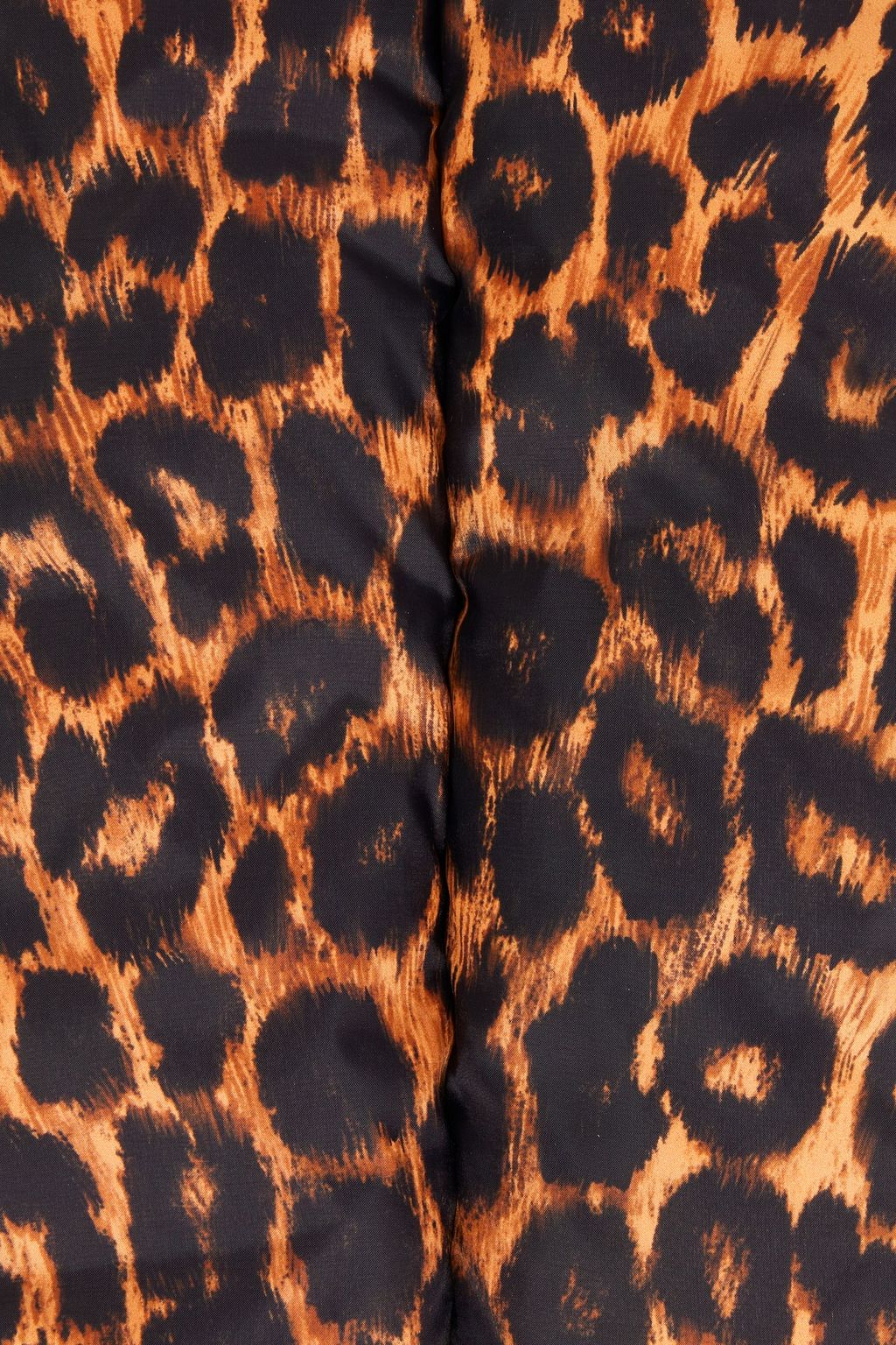 SAINT LAURENT Quilted leopard-print shell scarf