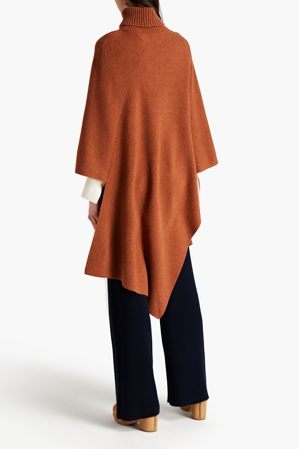 CHLOÉ Mélange cashmere poncho