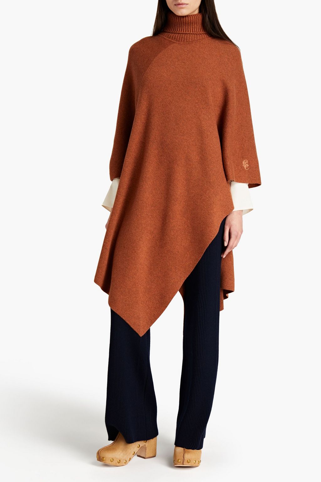 CHLOÉ Mélange cashmere poncho