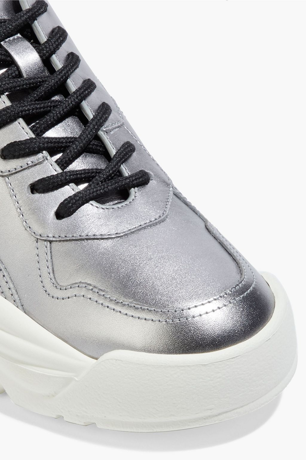 VALENTINO GARAVANI + Undercover printed metallic leather sneakers