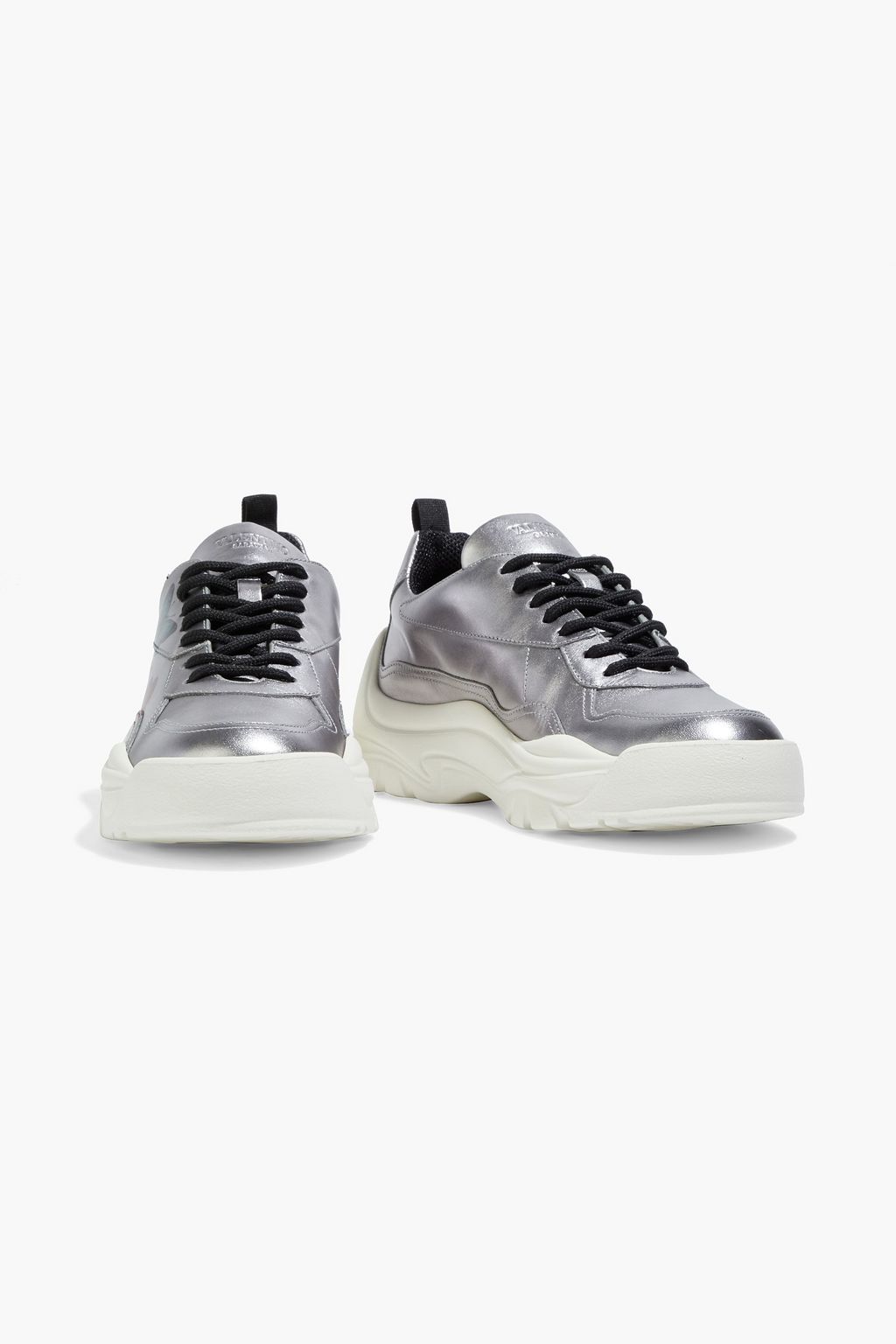 VALENTINO GARAVANI + Undercover printed metallic leather sneakers