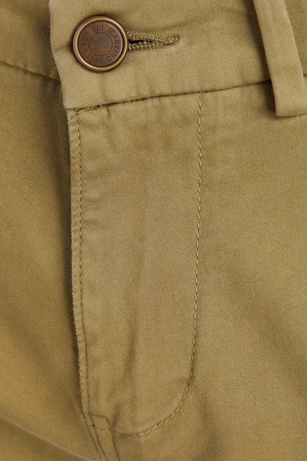 7 FOR ALL MANKIND Slim-fit cotton-blend sateen cargo pants