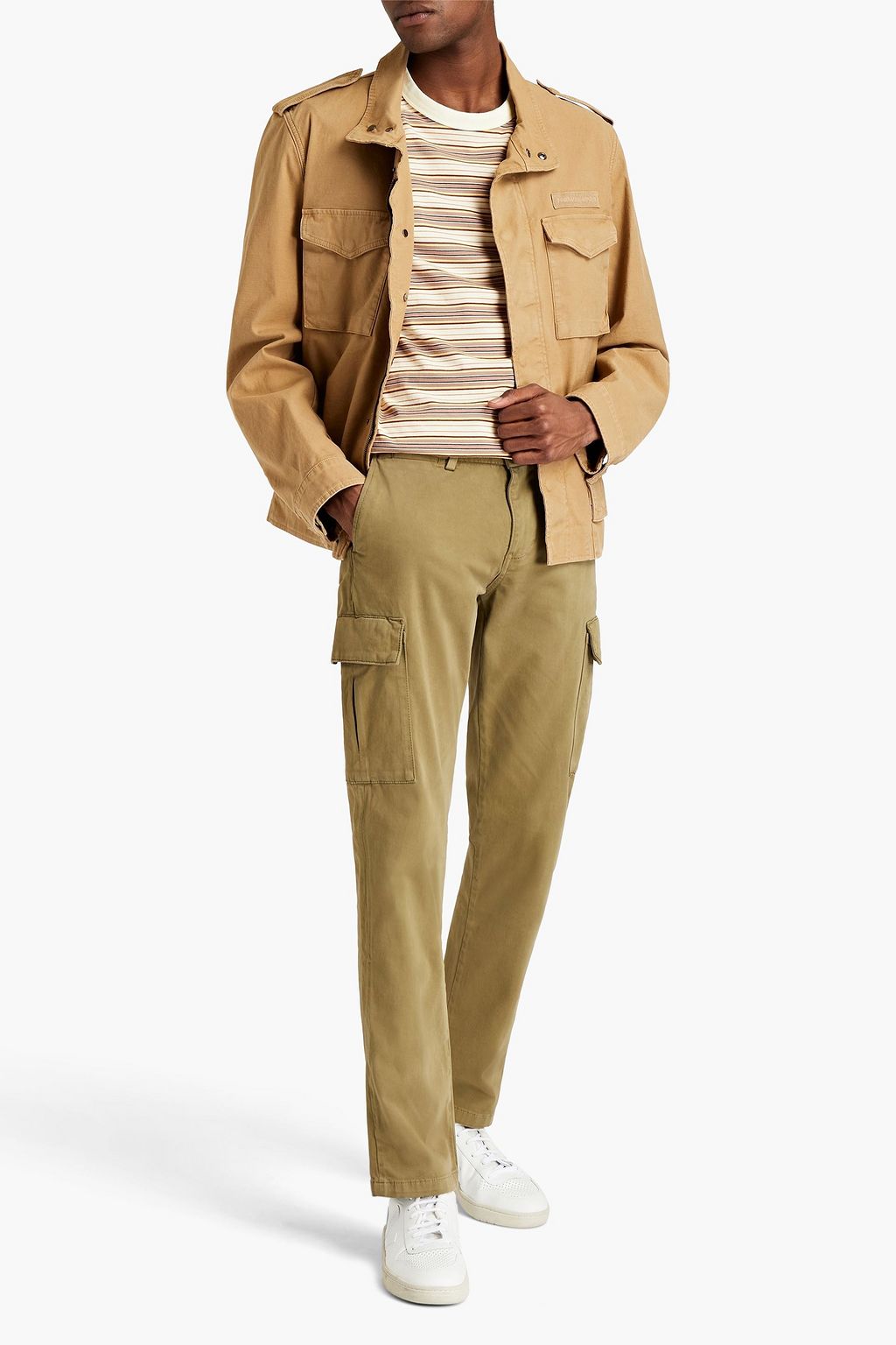 7 FOR ALL MANKIND Slim-fit cotton-blend sateen cargo pants