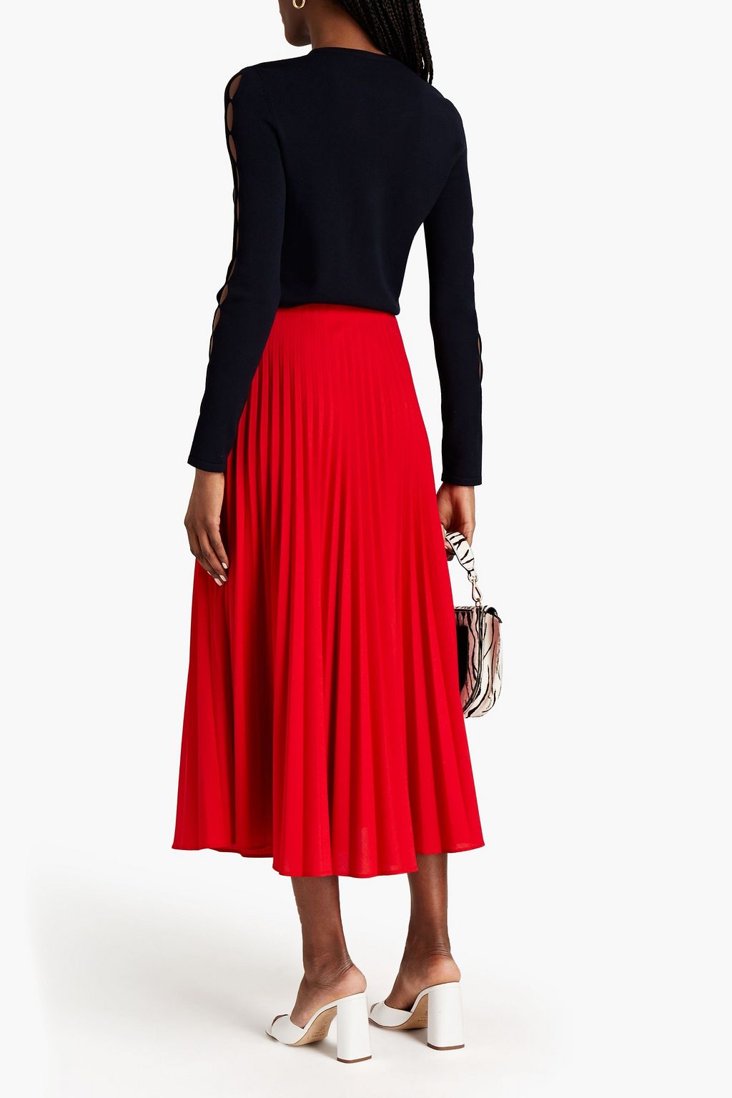 OSCAR DE LA RENTA Cutout stretch-knit top