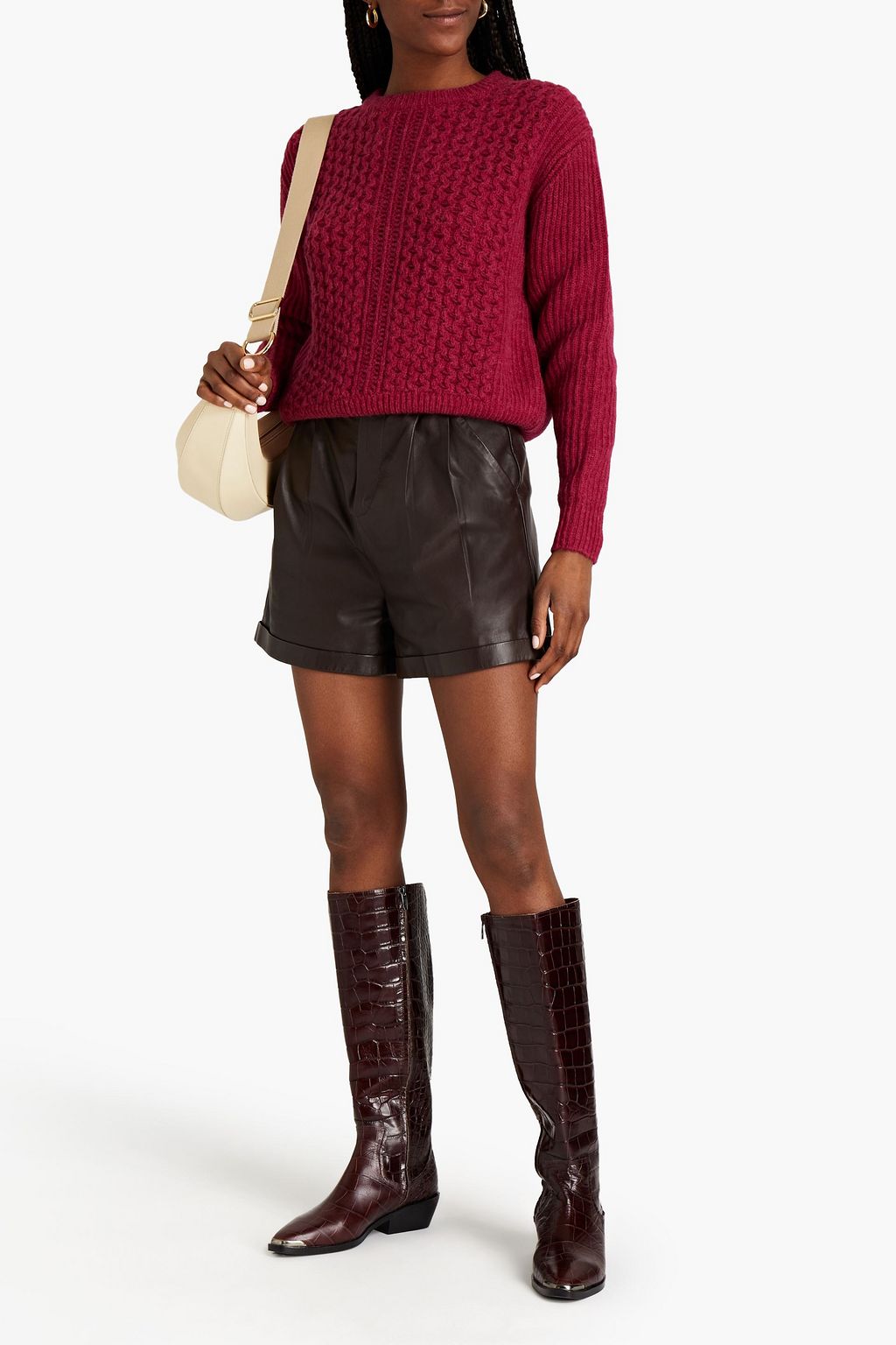 SEE BY CHLOÉ Cable-knit cotton, wool and alpaca-blend sweater