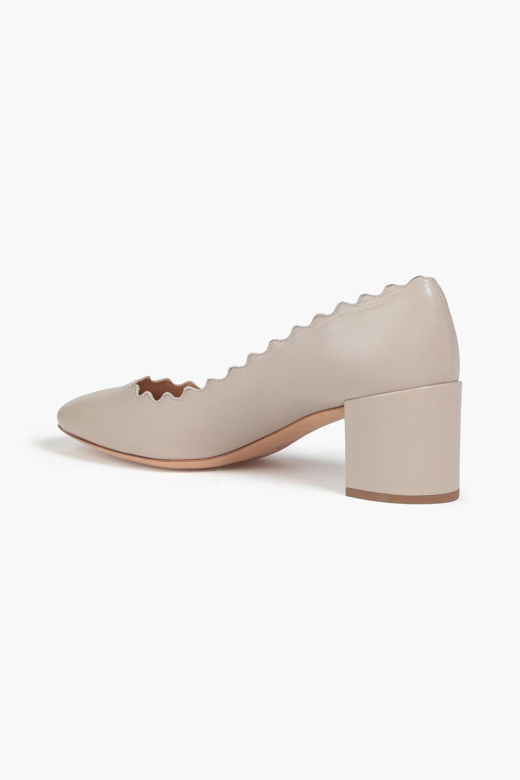 CHLOÉ Lauren scalloped leather pumps