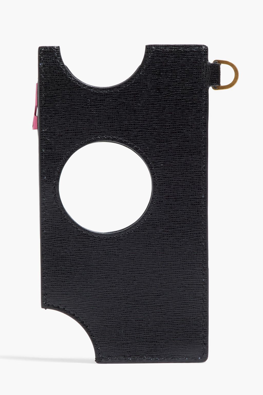 OFF-WHITE™ Logo-print leather phone pouch