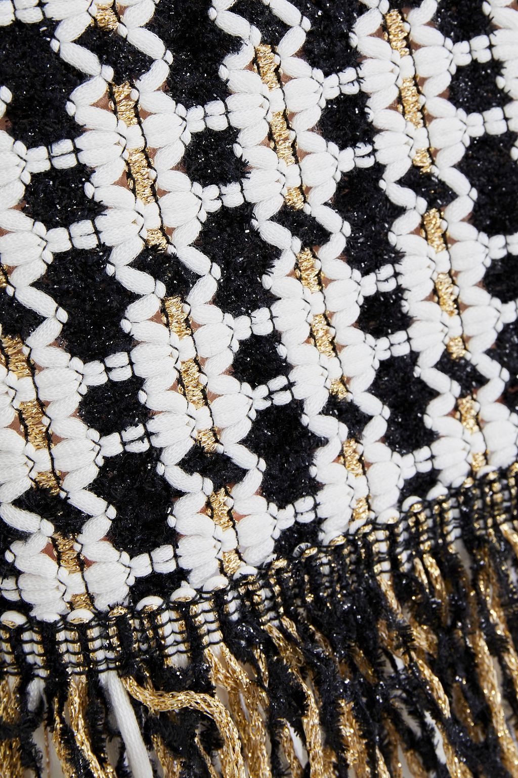 OSCAR DE LA RENTA Fringed bouclé-tweed skirt