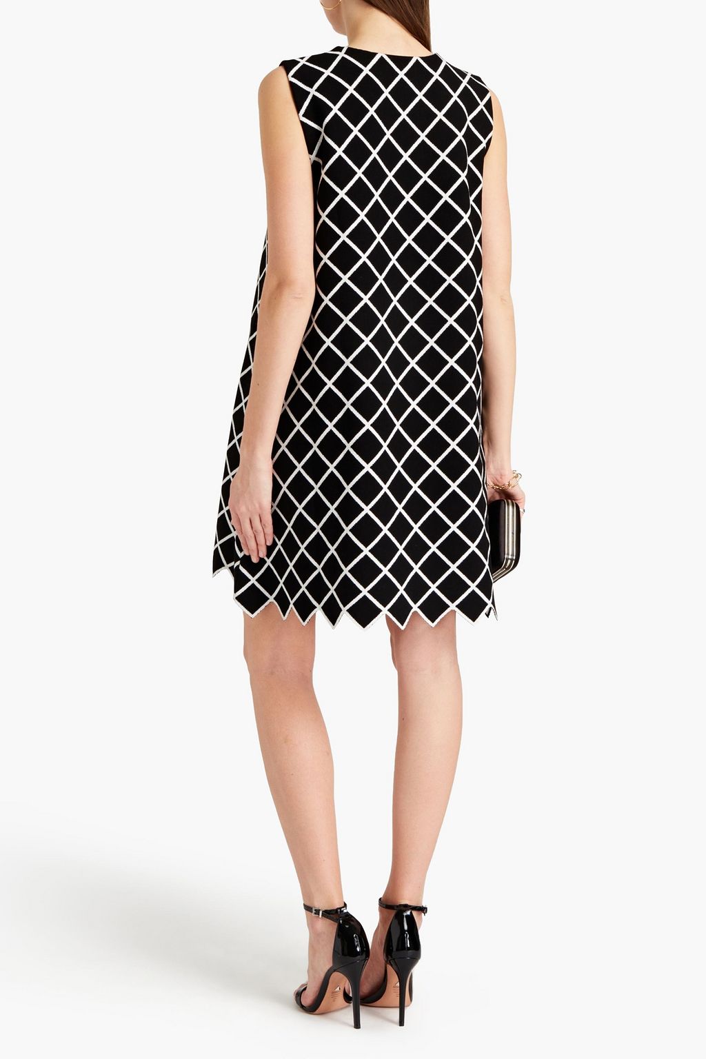 OSCAR DE LA RENTA Jacquard-knit mini dress