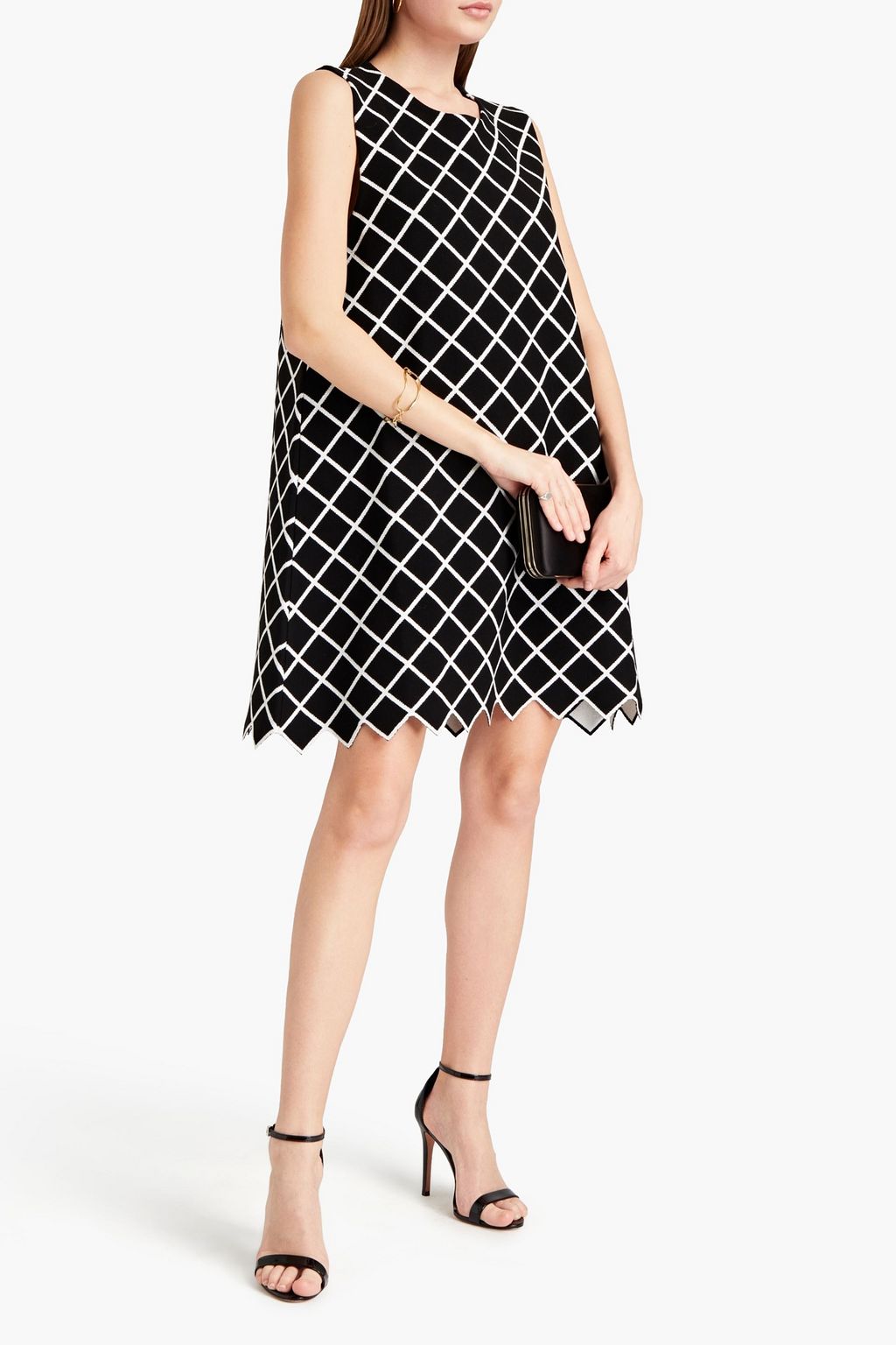 OSCAR DE LA RENTA Jacquard-knit mini dress