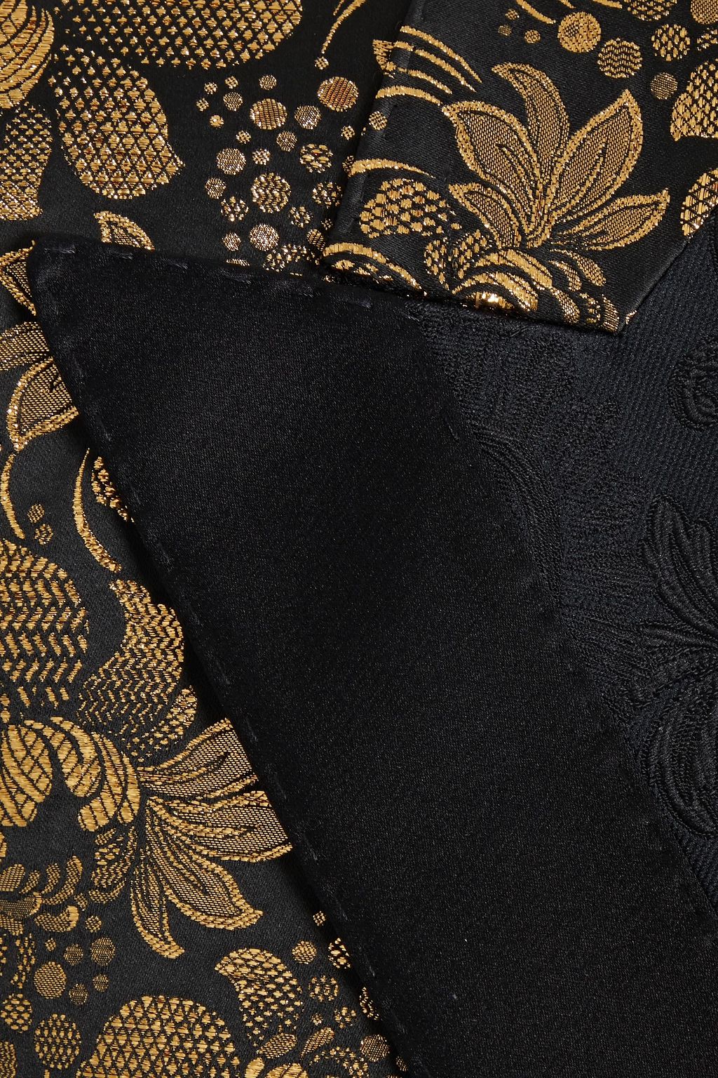 DOLCE & GABBANA ダブルブレスト サテントリム ブロケード ブレザー