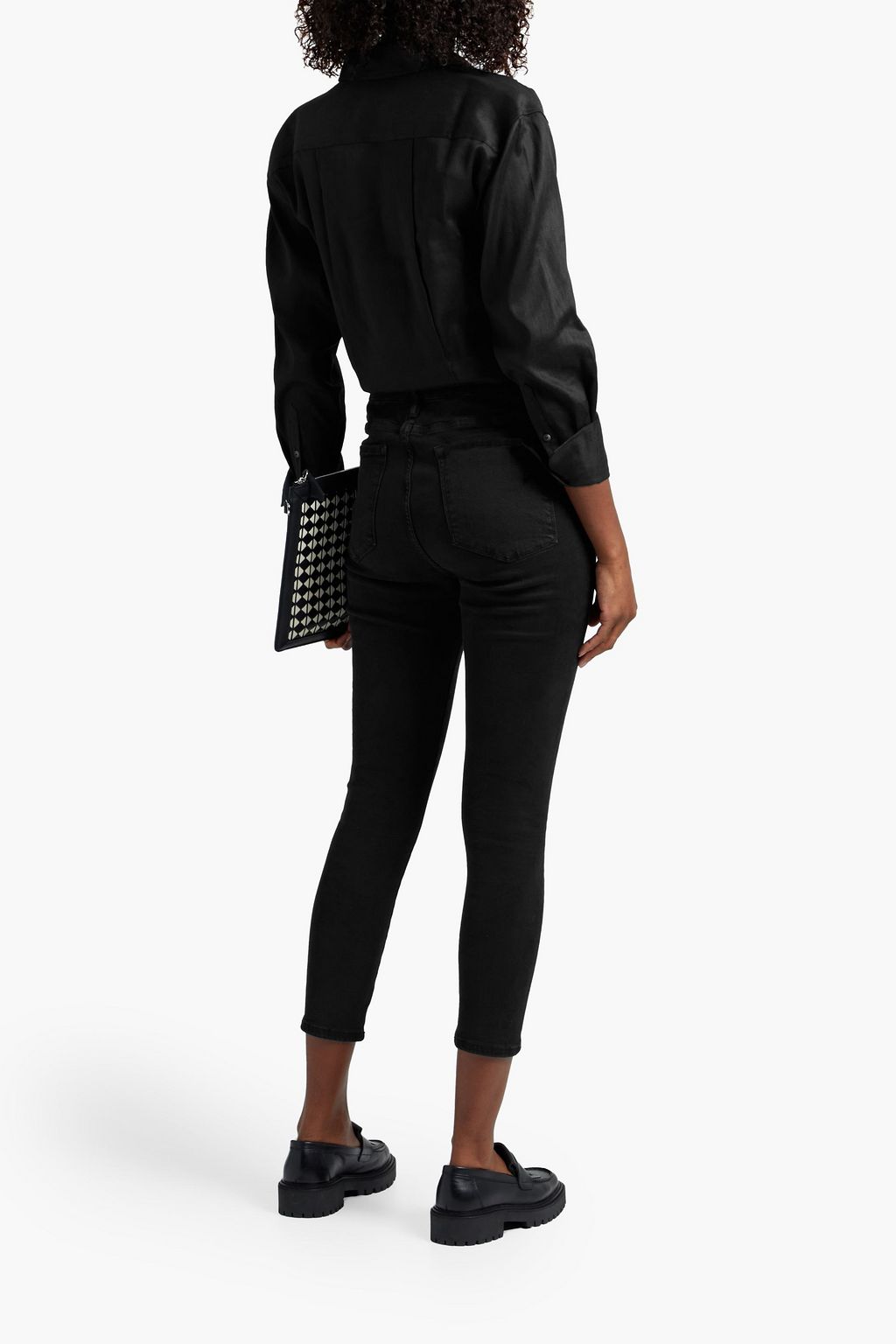 FRAME Le One hoch sitzende Cropped Skinny Jeans
