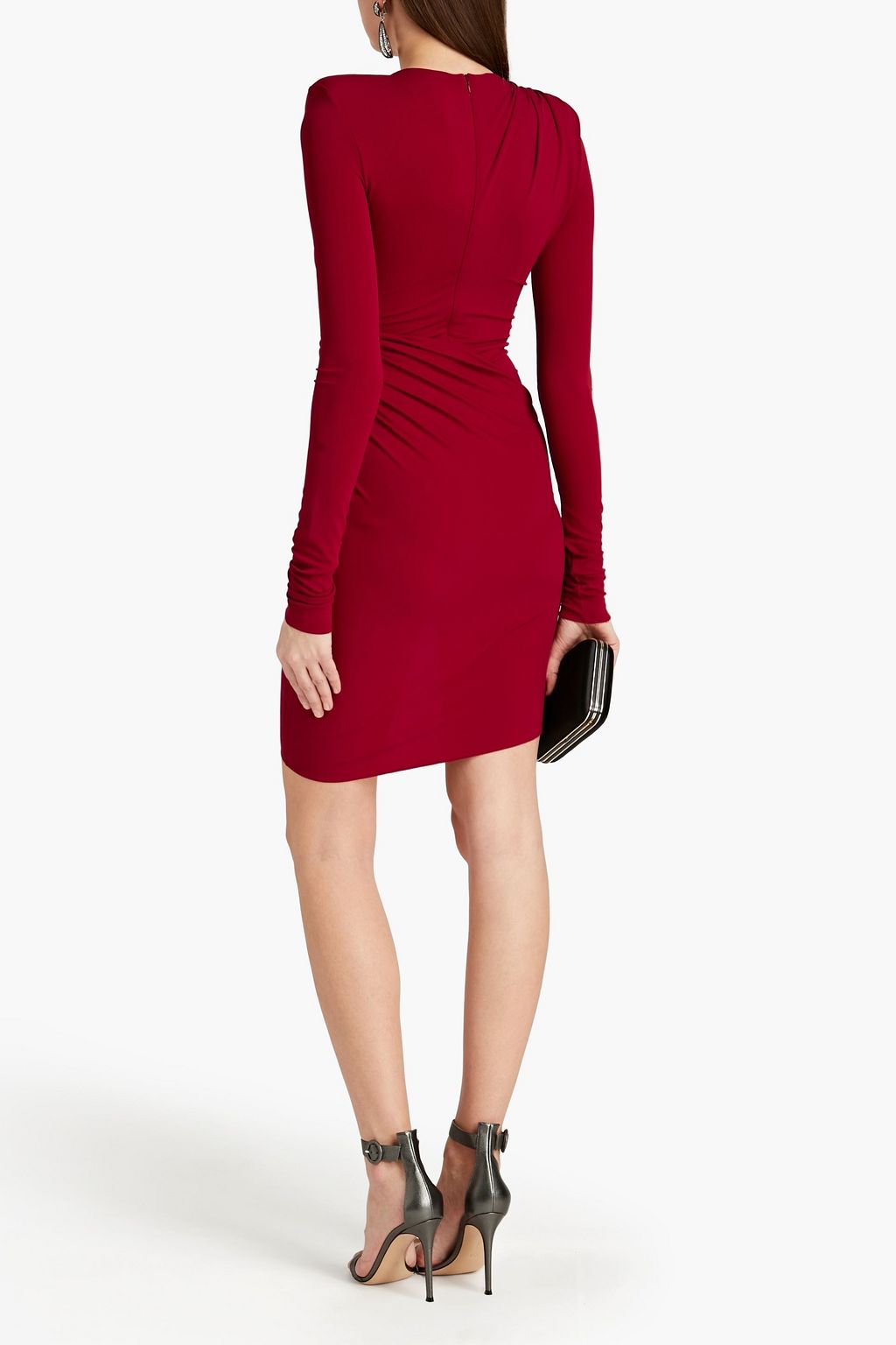 ALEXANDRE VAUTHIER Draped ruched stretch-crepe mini dress