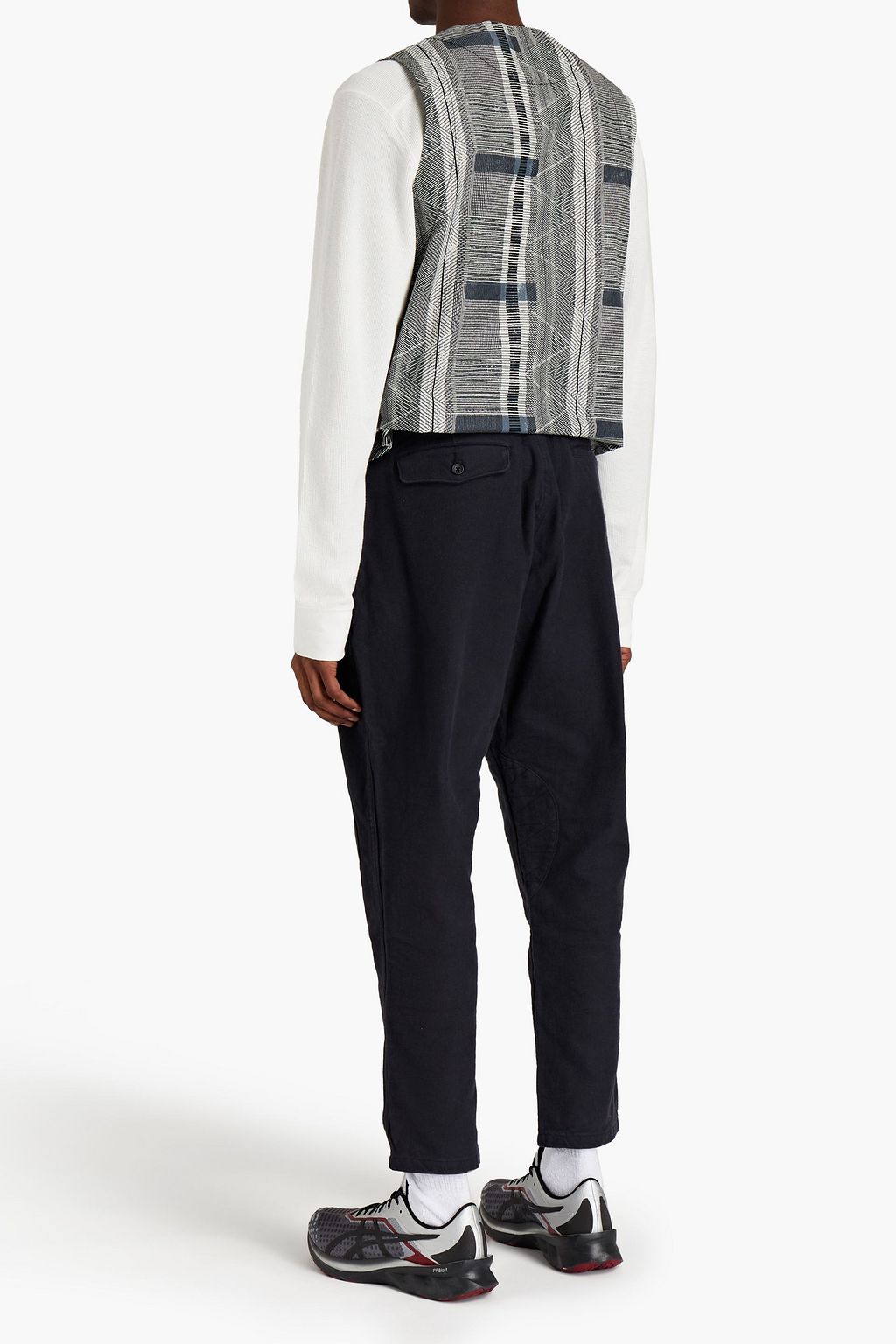 SNOW PEAK Tapered cotton-moleskin pants