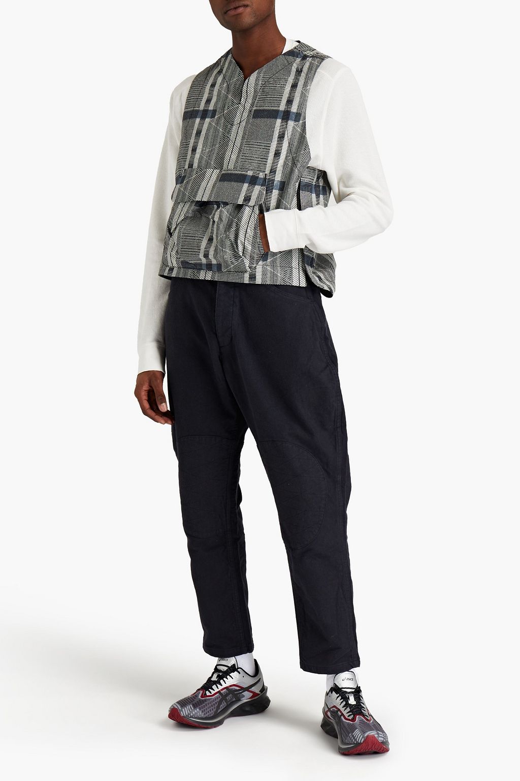 SNOW PEAK Tapered cotton-moleskin pants