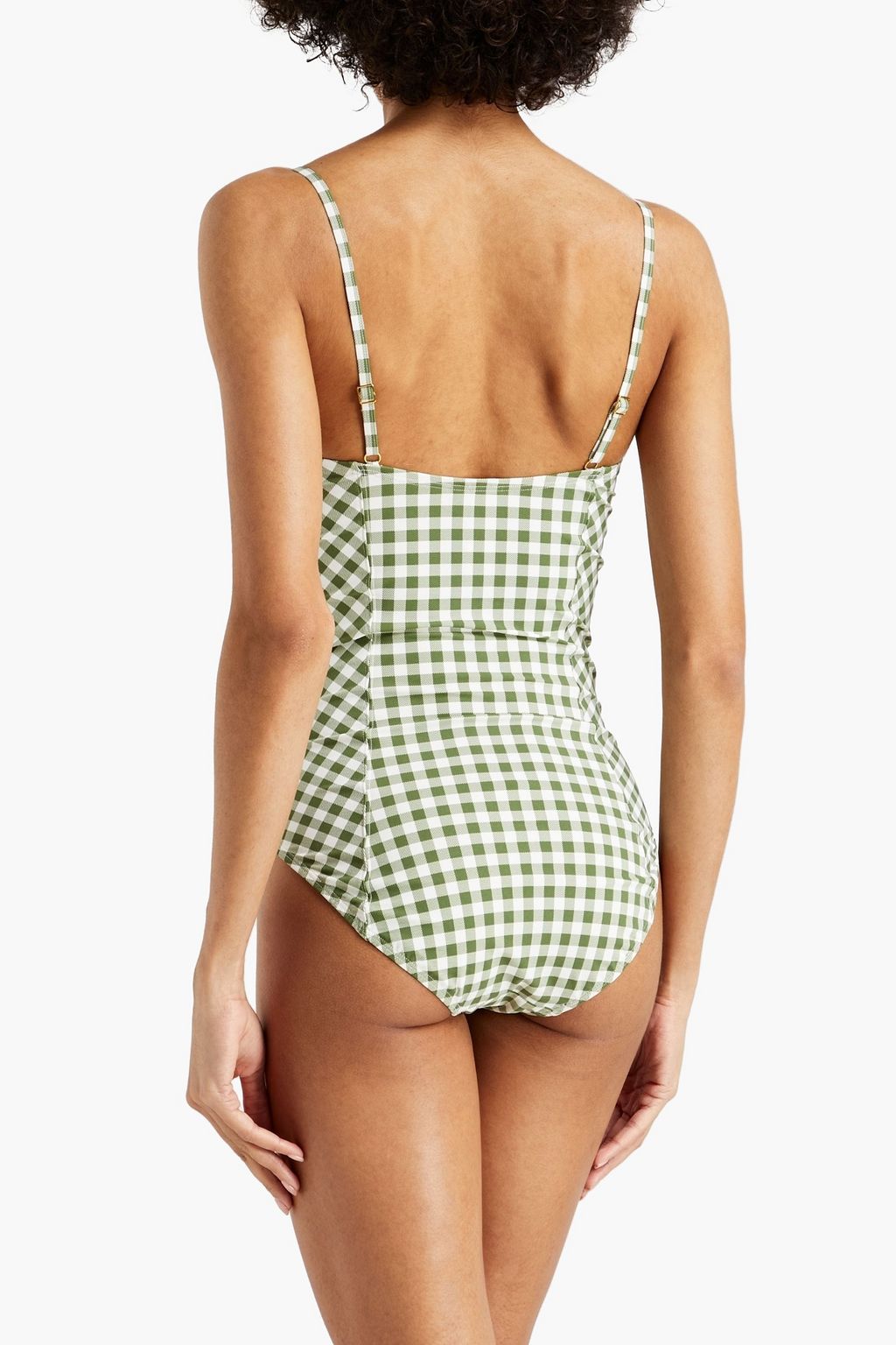 TORY BURCH Gingham underwired swimsuit