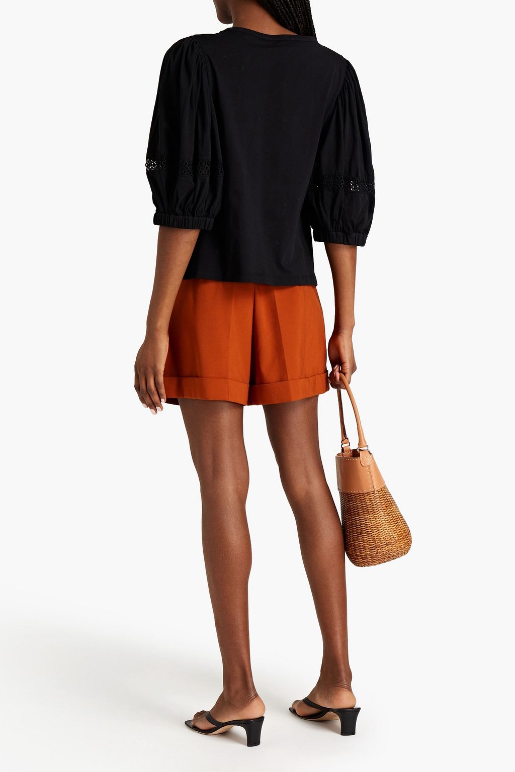SEE BY CHLOÉ Pleated organic cotton-jersey top